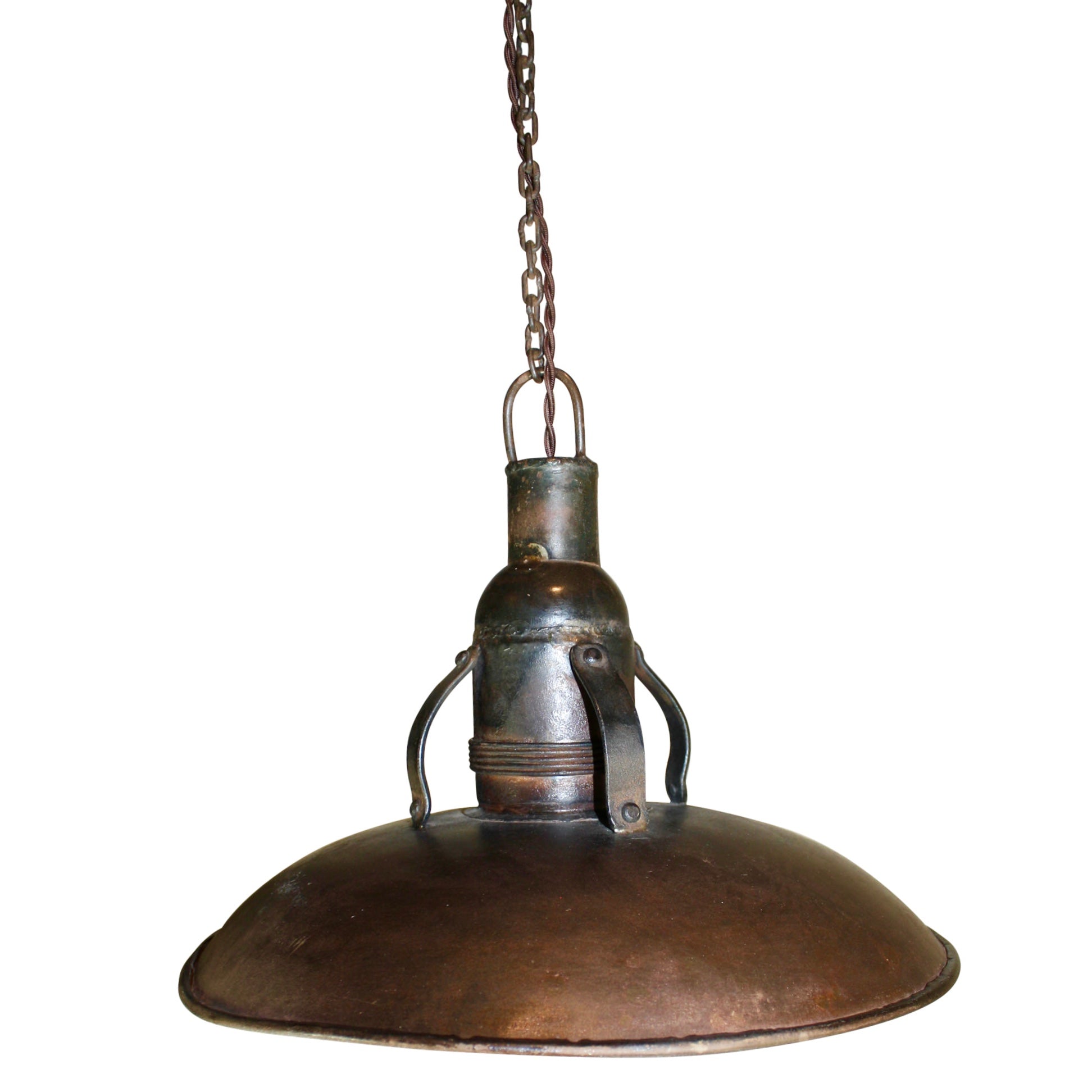 Industrial Metal Pendant Light with Chain