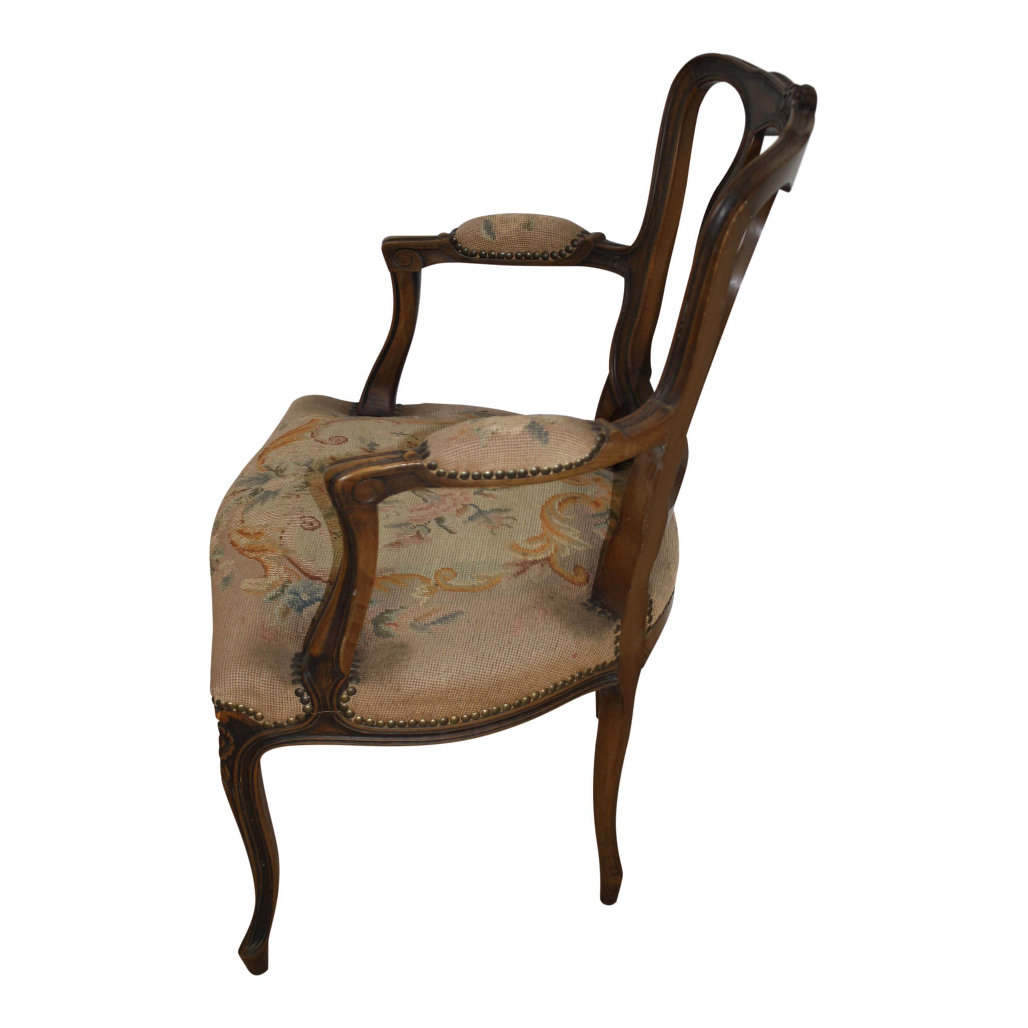 French Fauteuil Needlepoint Armchair