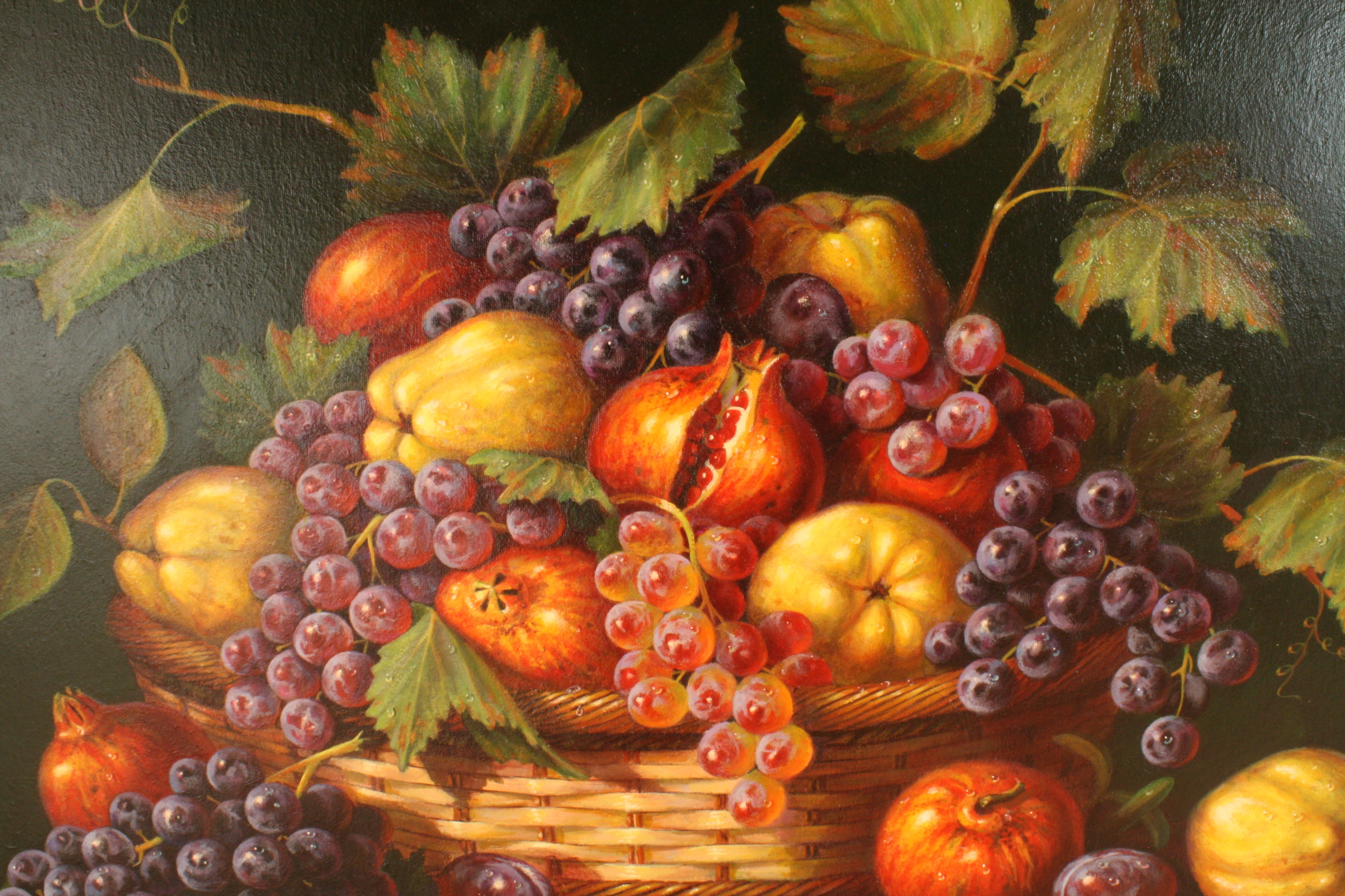 Fruit in a Basket Painting