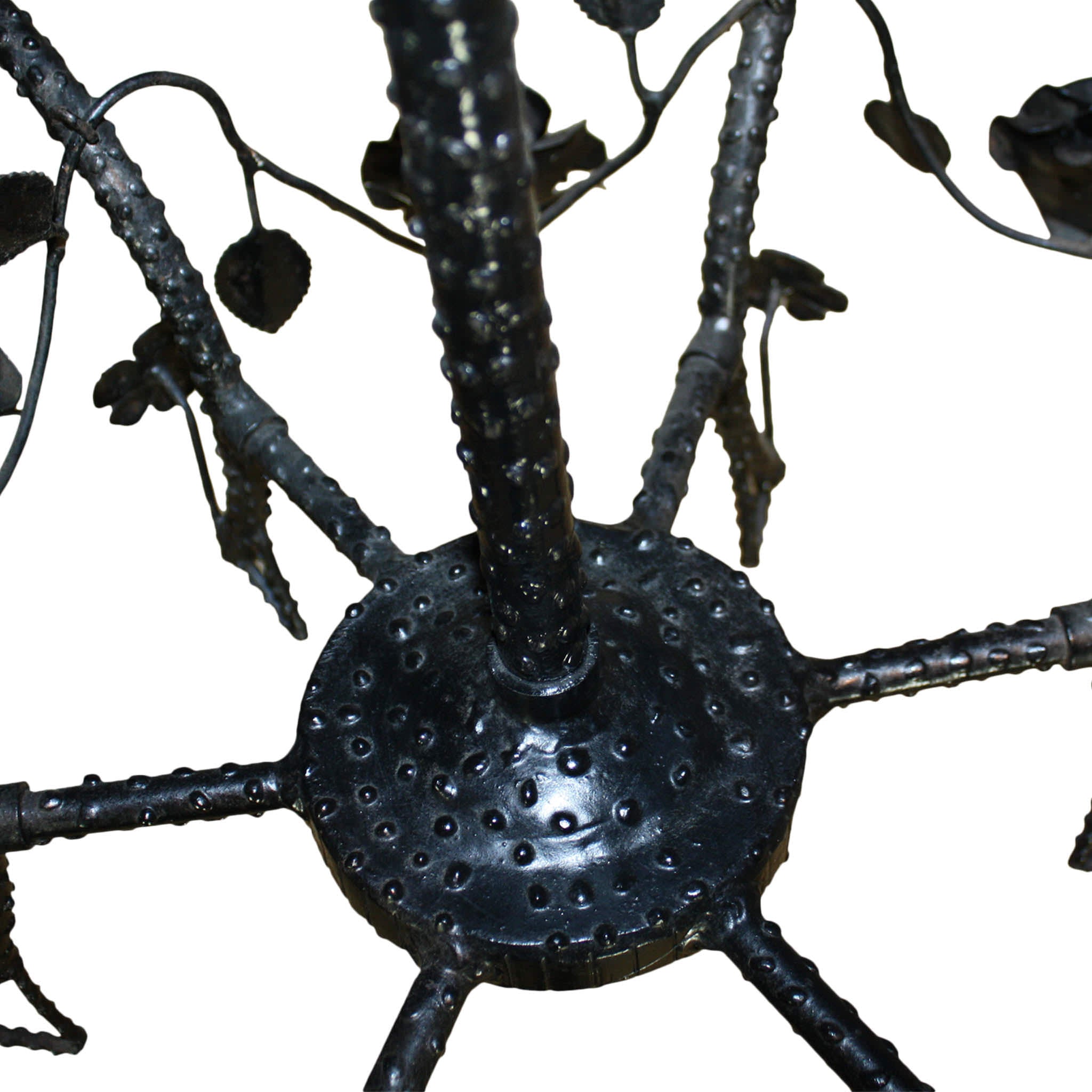 French Six Arm Iron Chandelier
