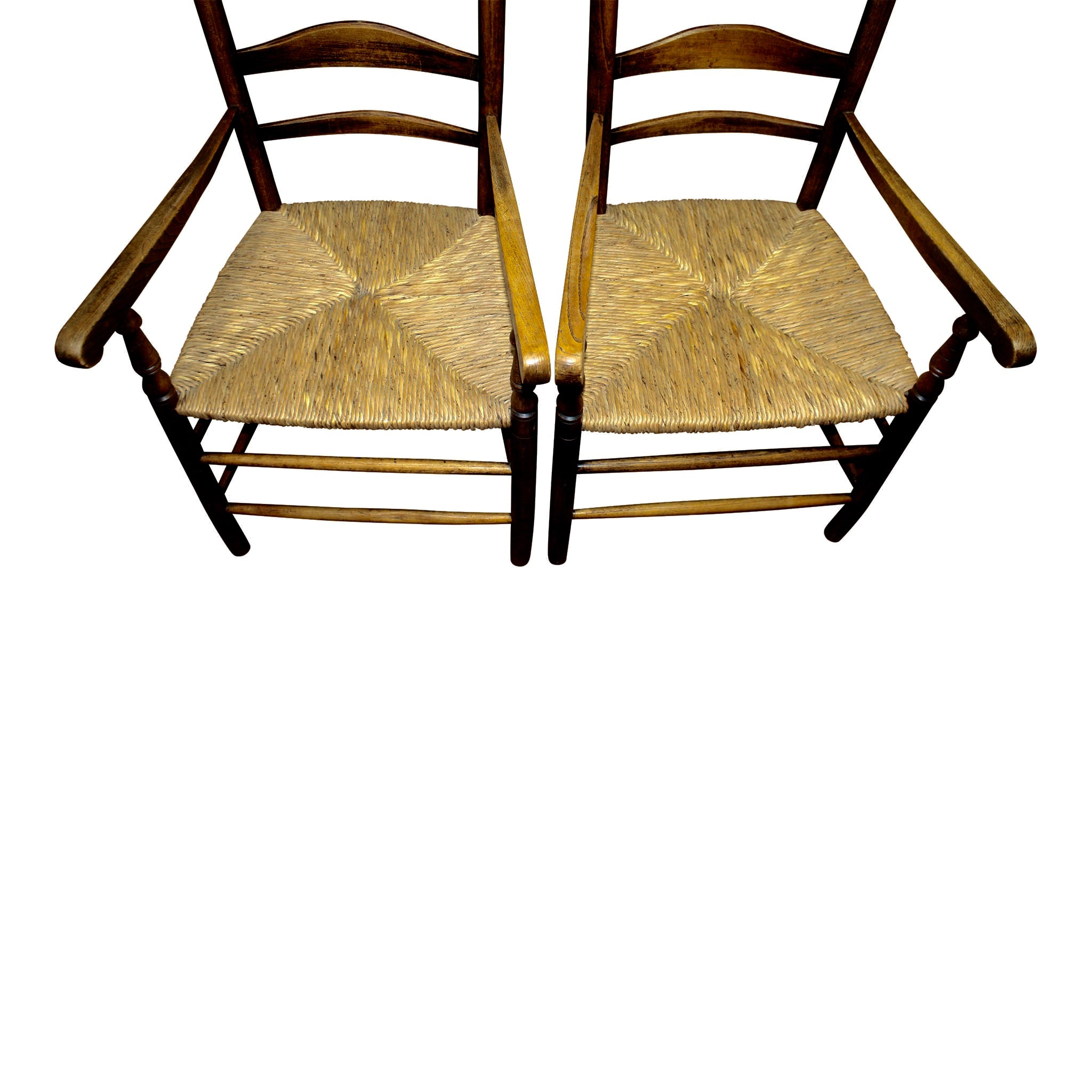 Ladder Back Armchairs Set of 2