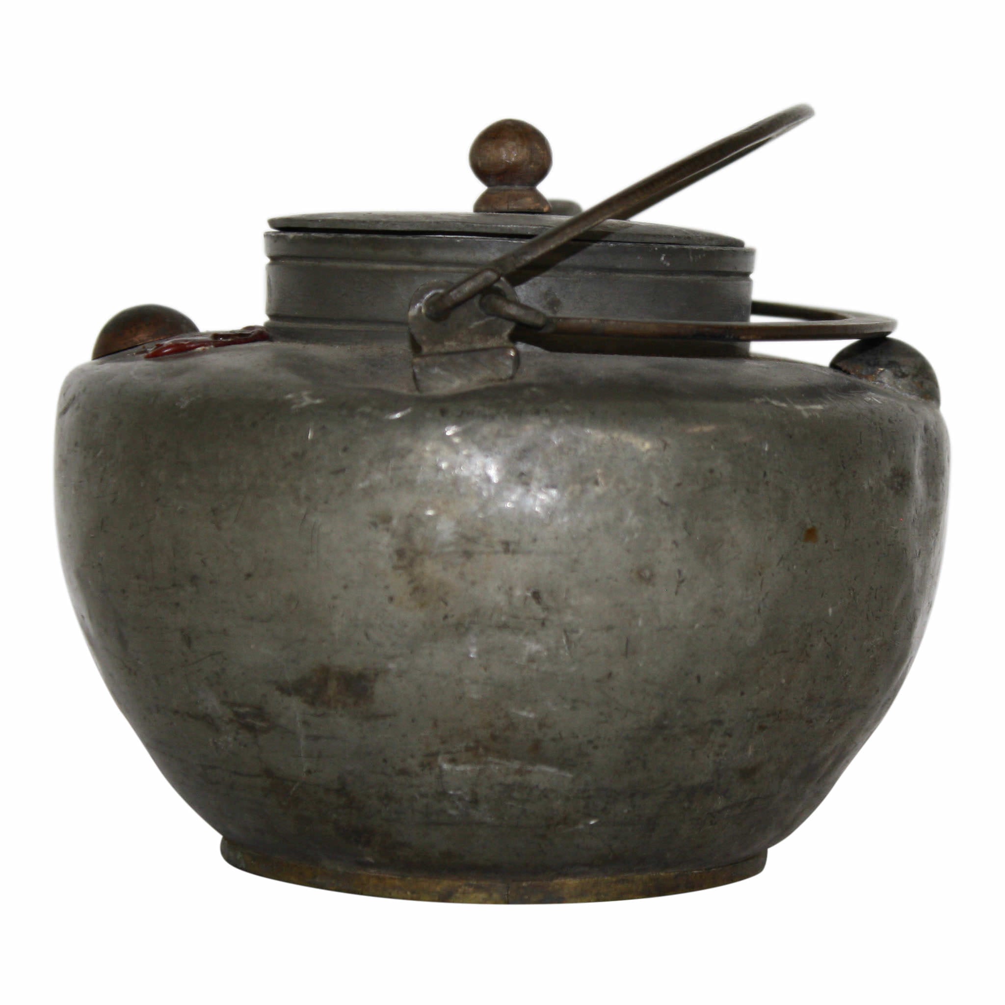 Chinese Pewter Teapot with Lid