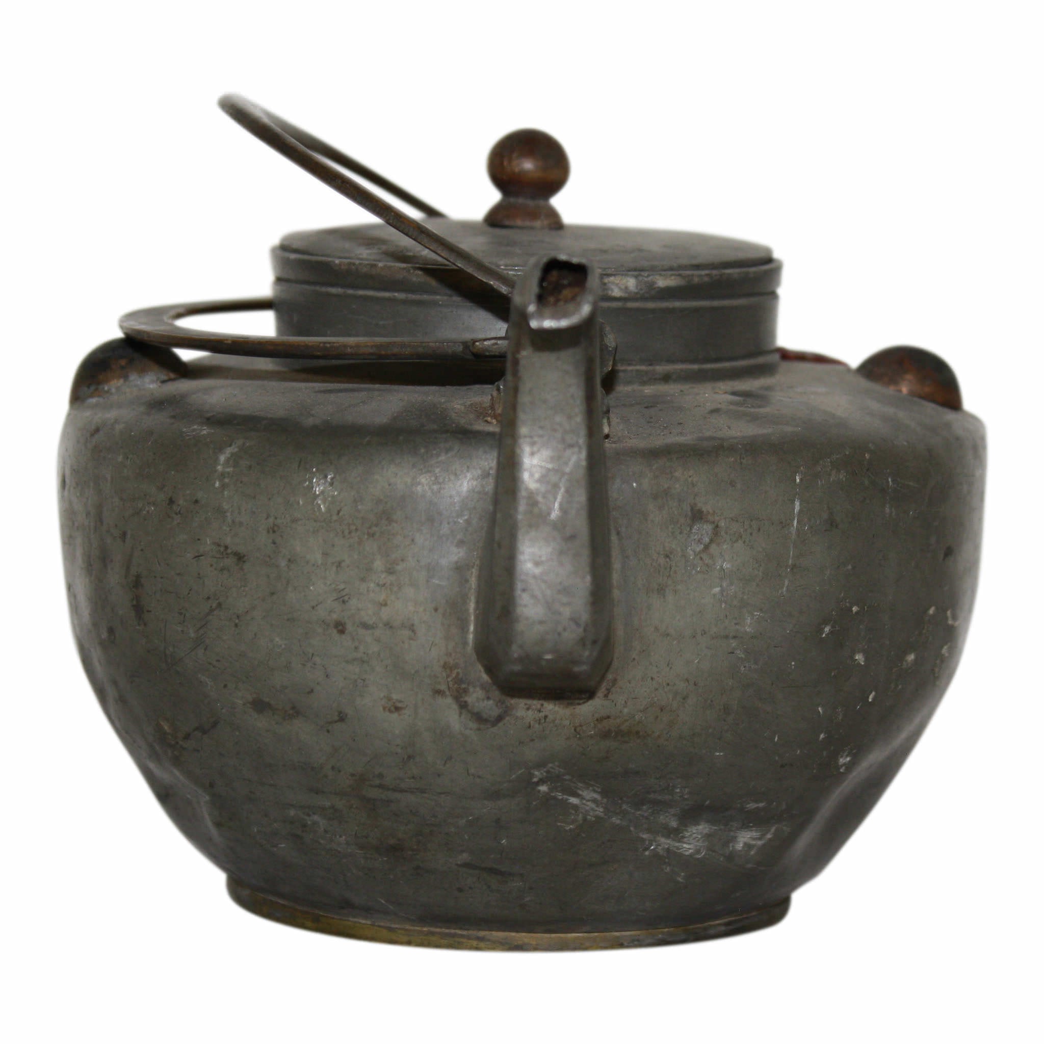 Chinese Pewter Teapot with Lid