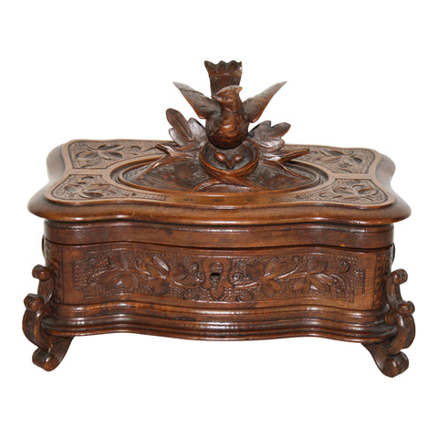 Carved Hunt Jewelry Box