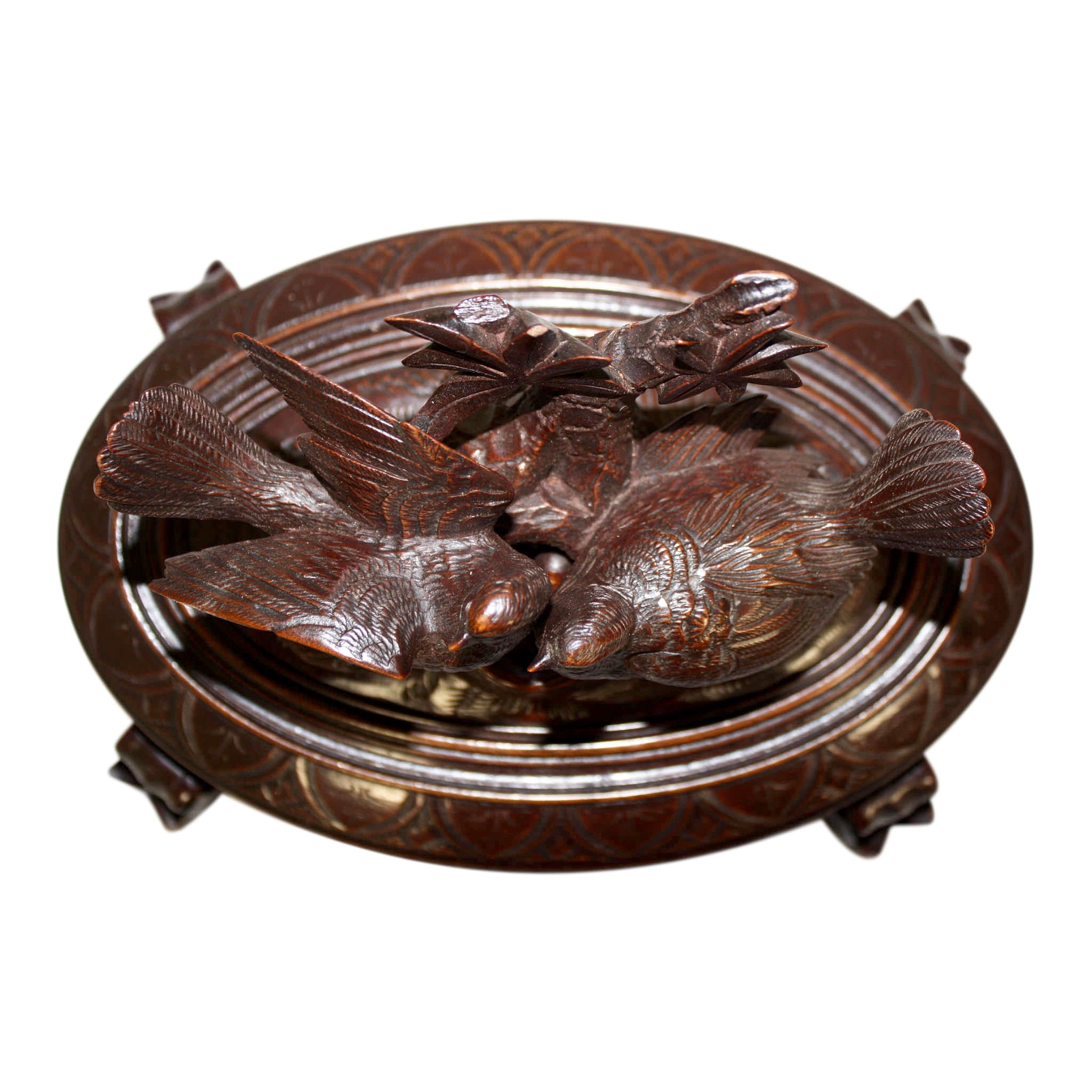 Carved Oval Jewelry Box