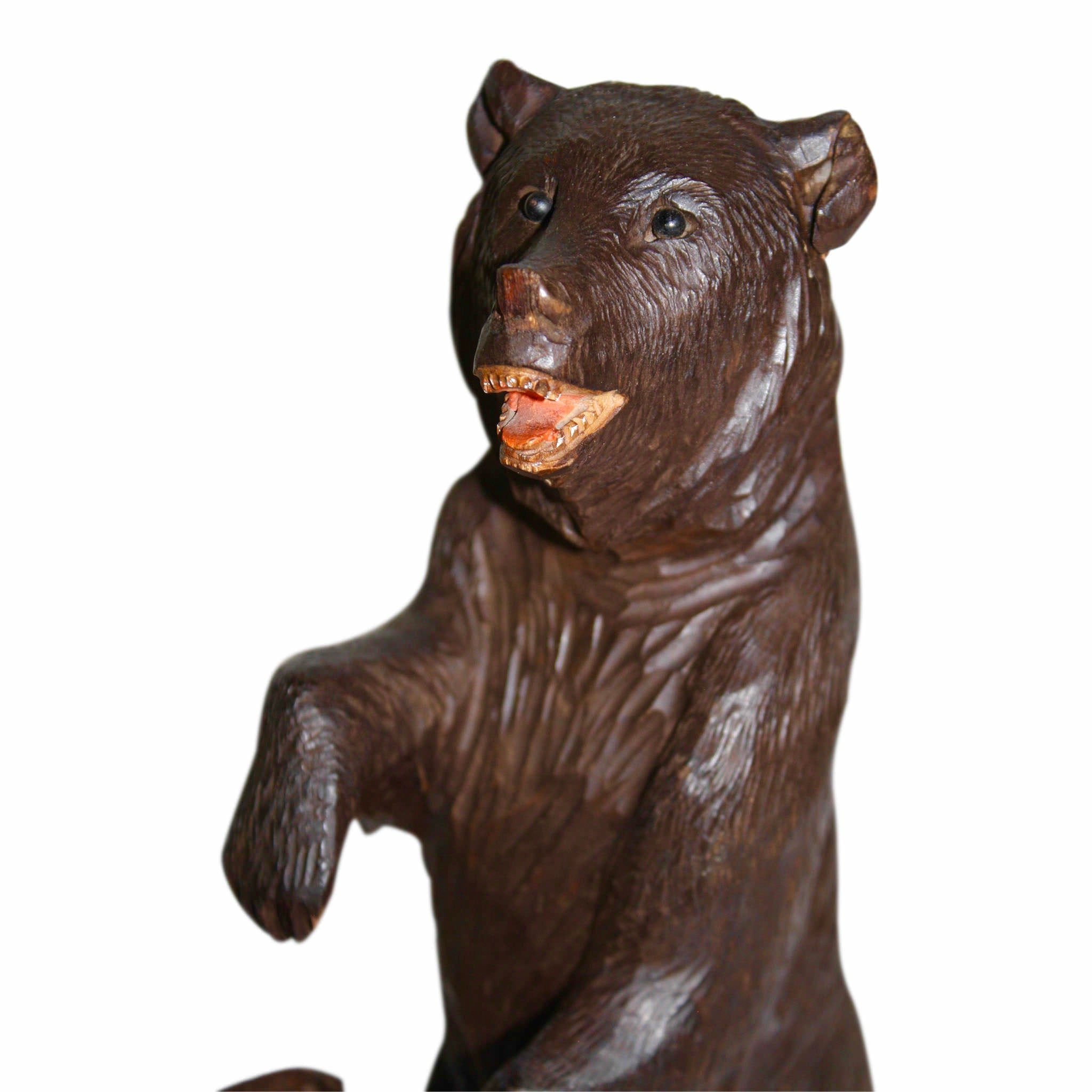 Carved Black Forest Bears Ashtray