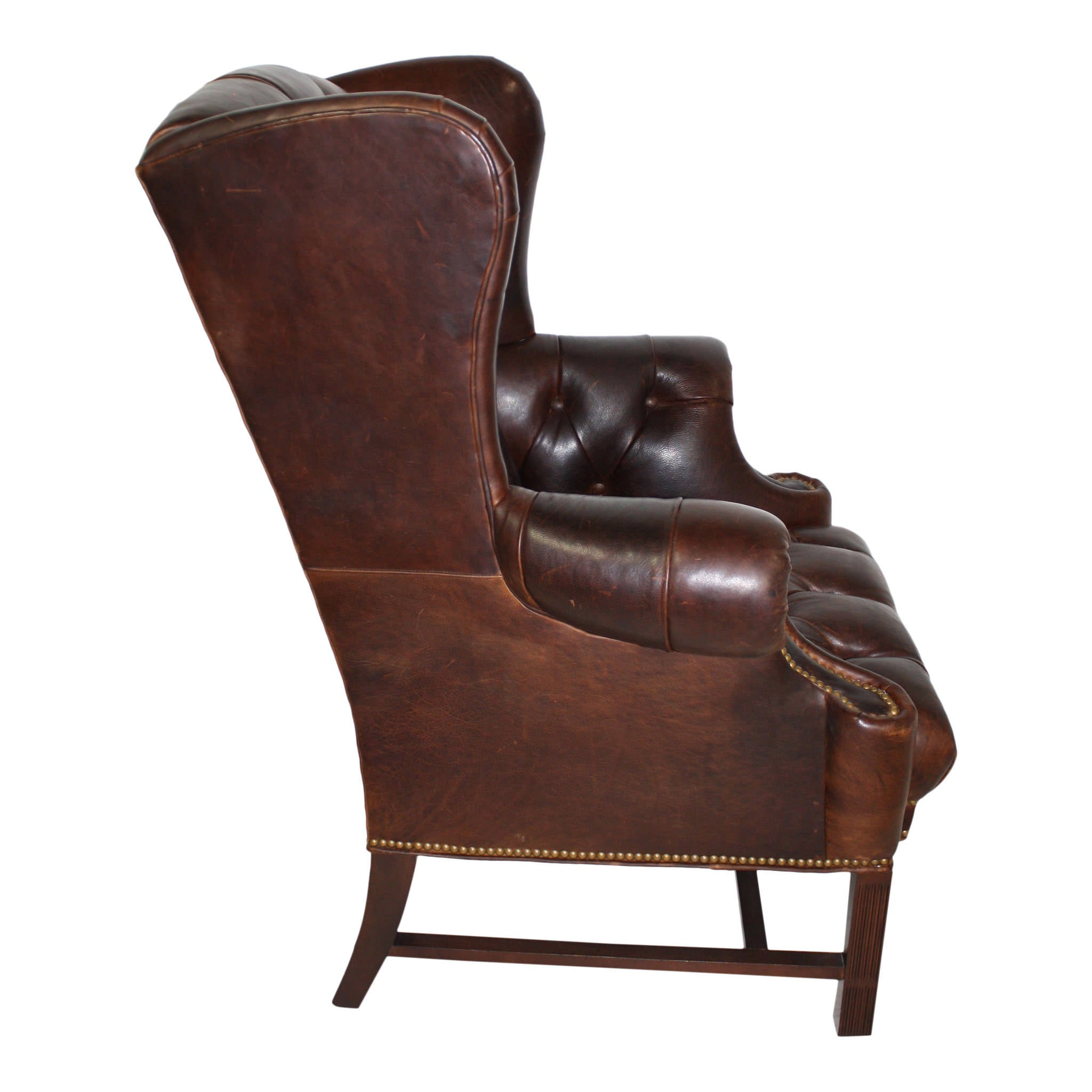 Leather Wingback Armchair