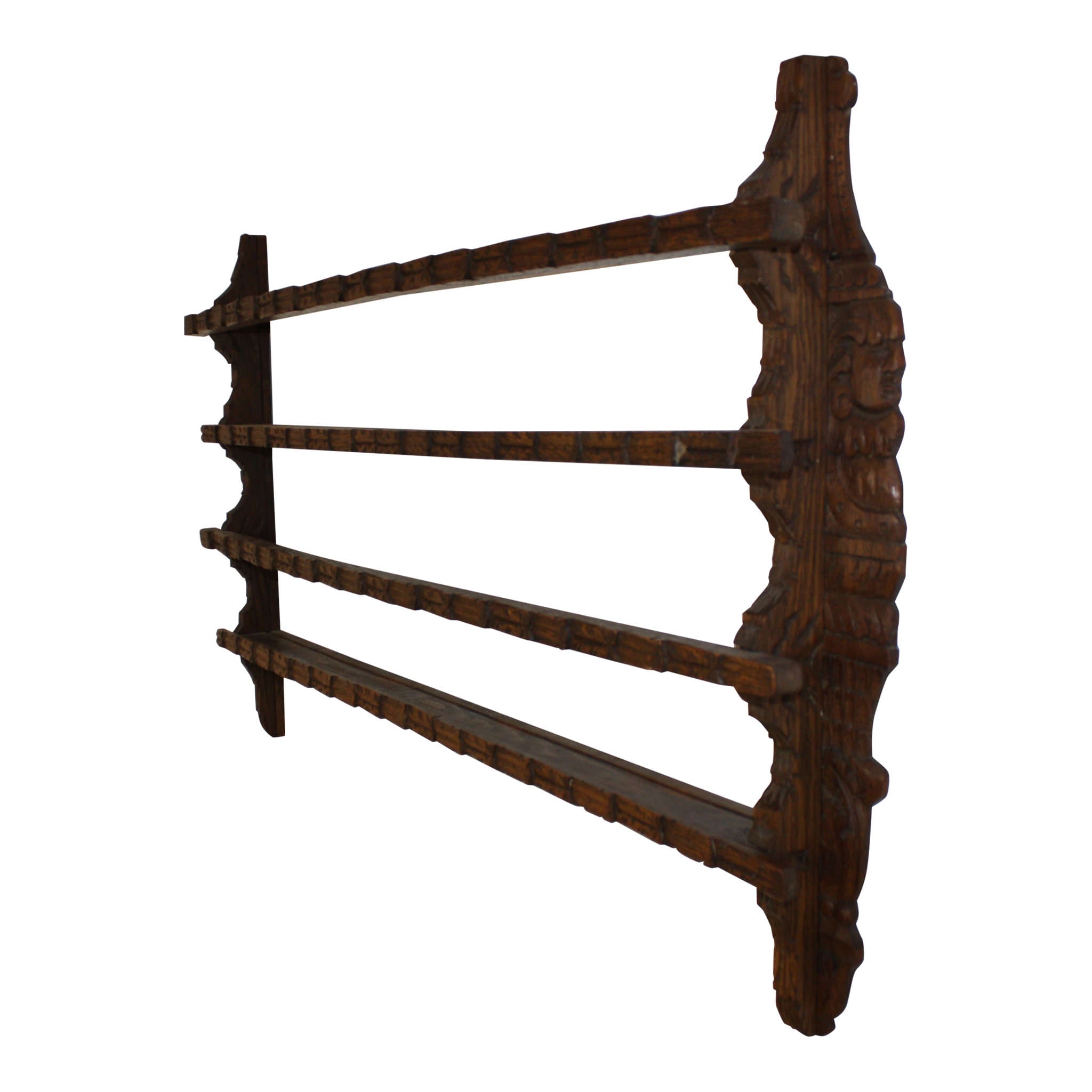 French Oak Hanging Plate Rack