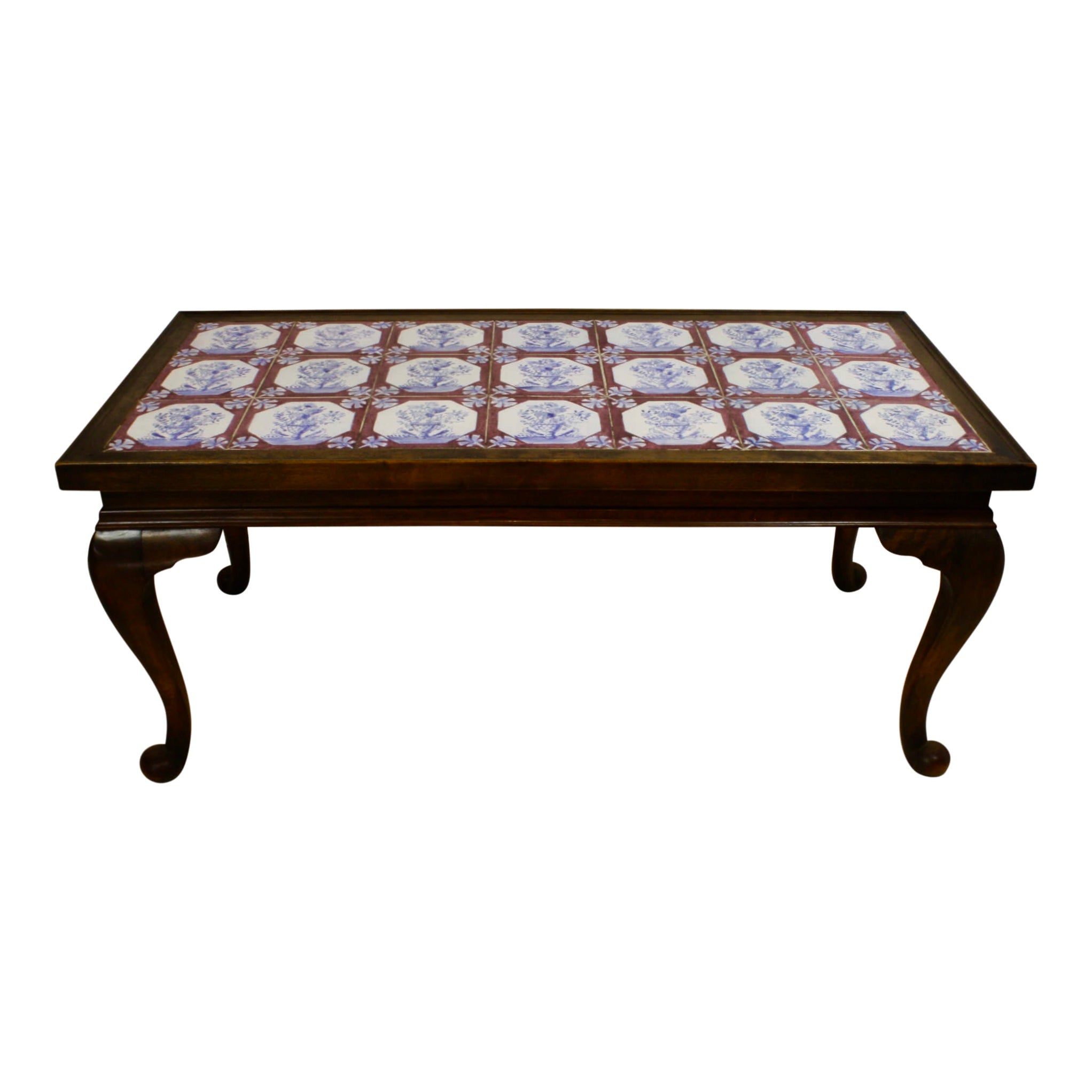 Dutch Walnut Tile Top Coffee Table
