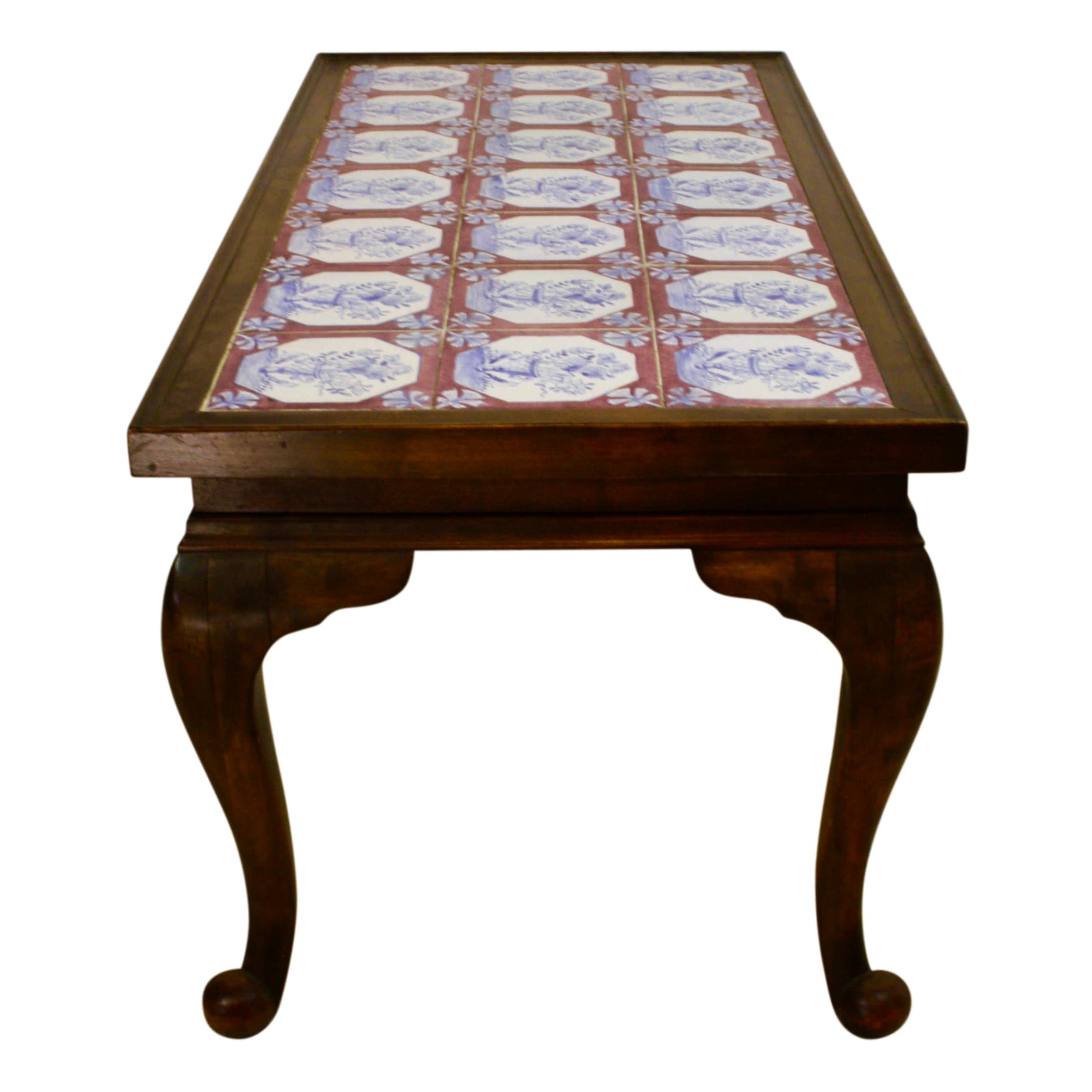 Dutch Walnut Tile Top Coffee Table