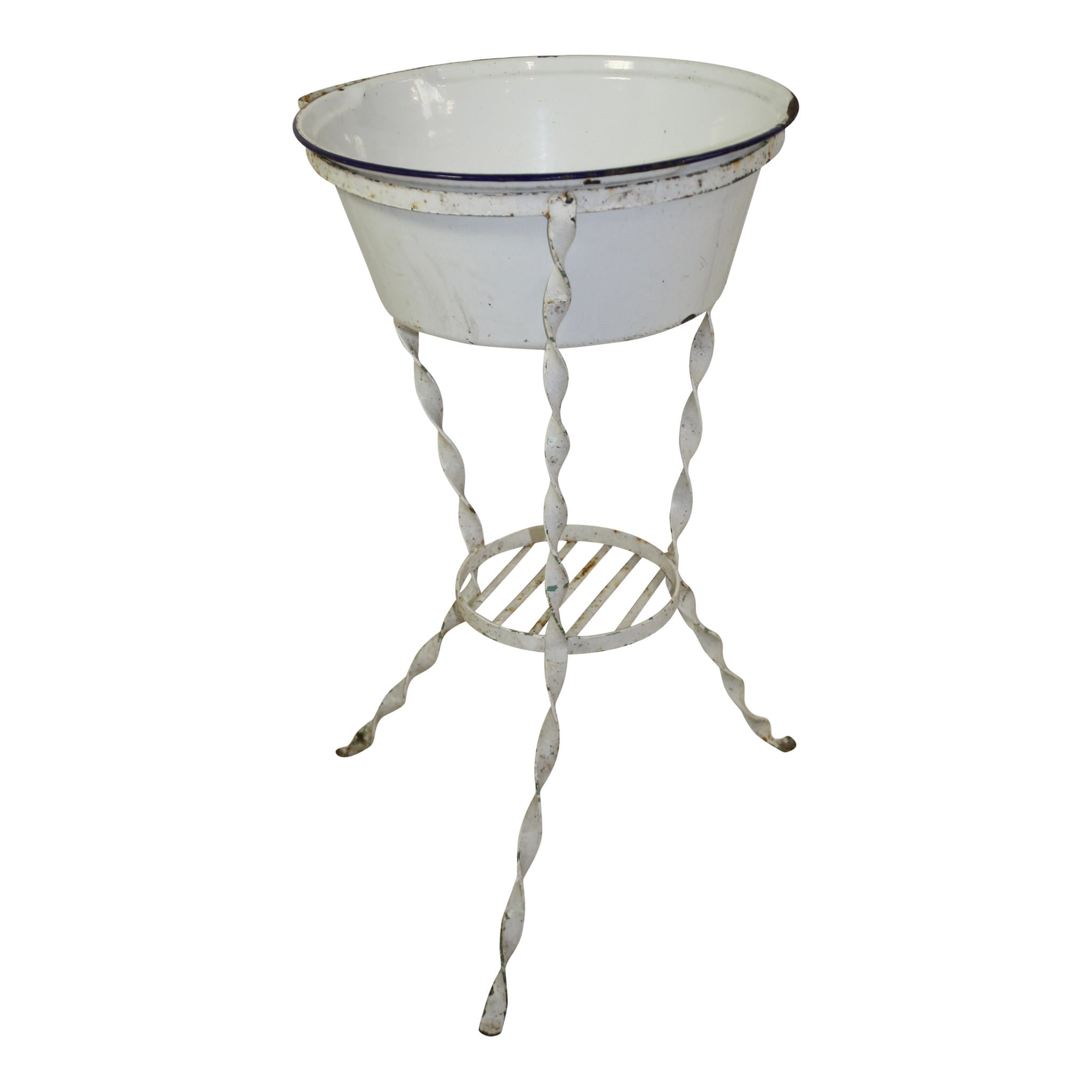 Wash Stand with Enamel Basin