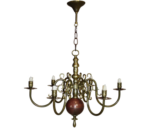 Dutch Brass Chandelier