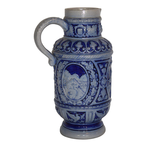 German Westerwald Salt Glazed Pitcher