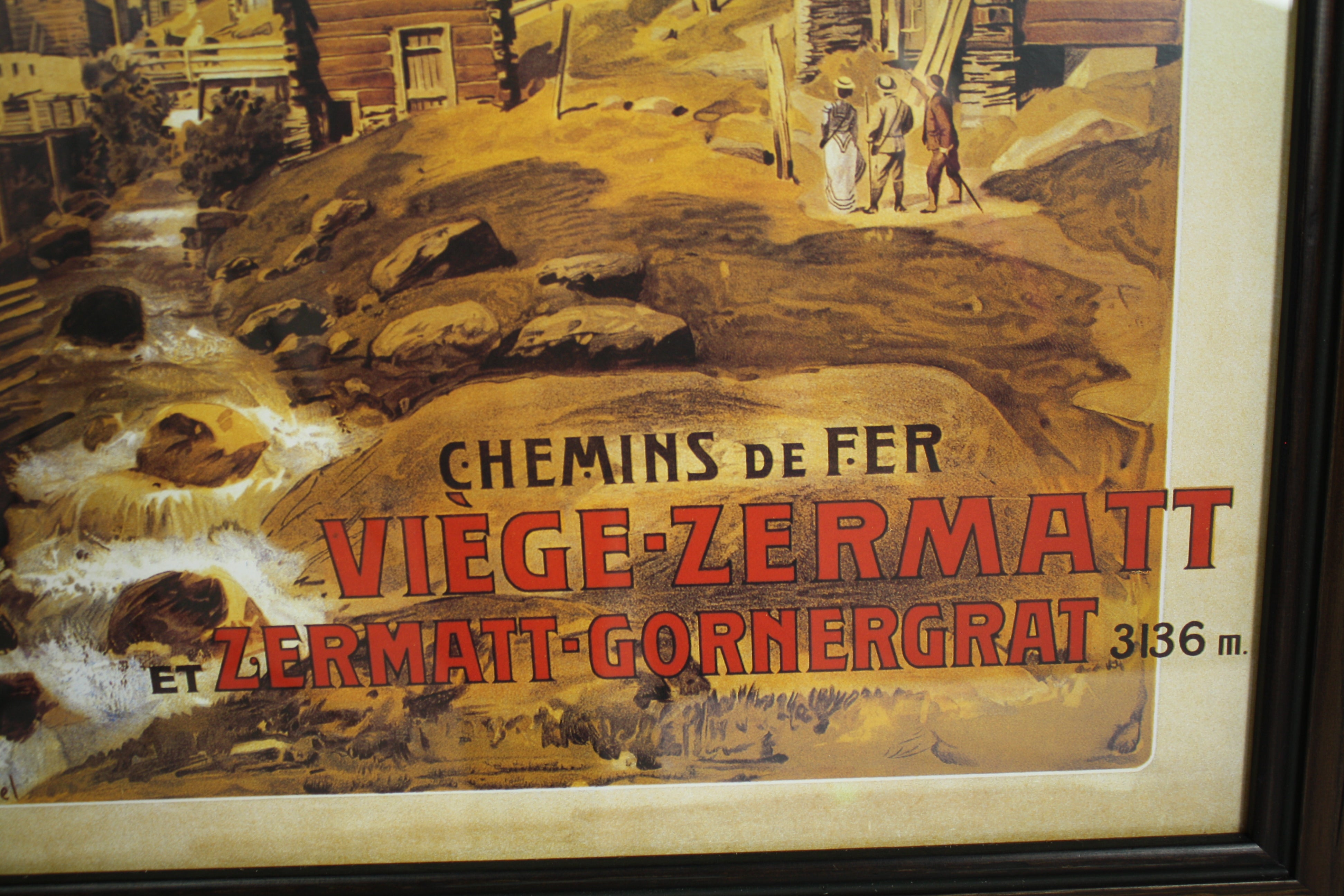 Zermatt Railroad Life Framed Poster