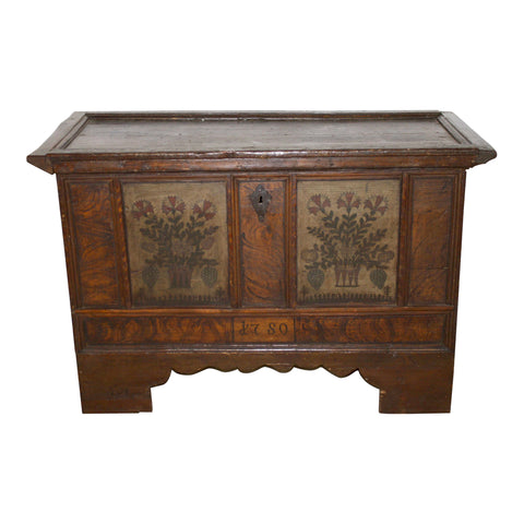 German Painted Pine Trunk
