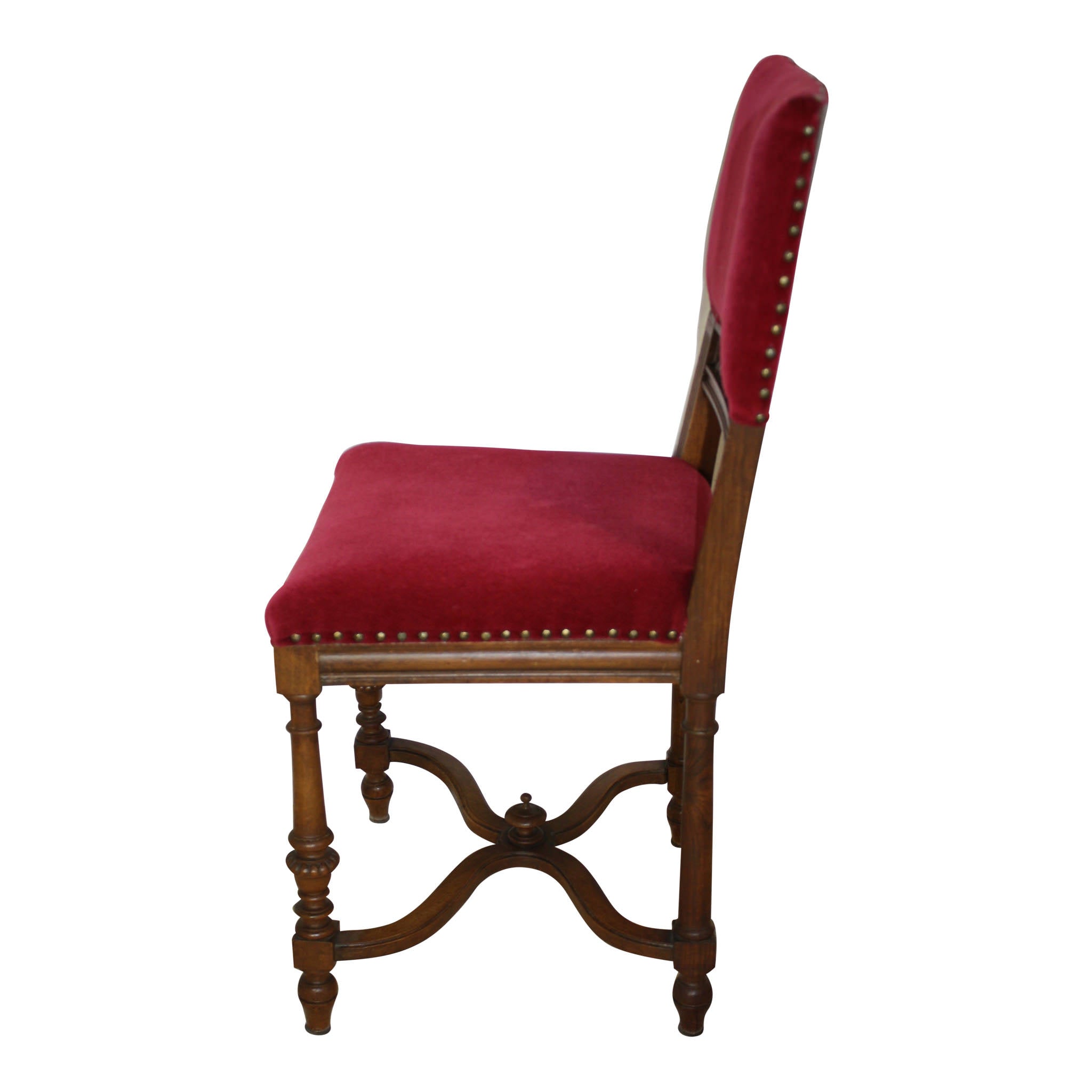 French Carved Oak Chairs/ Set of Four