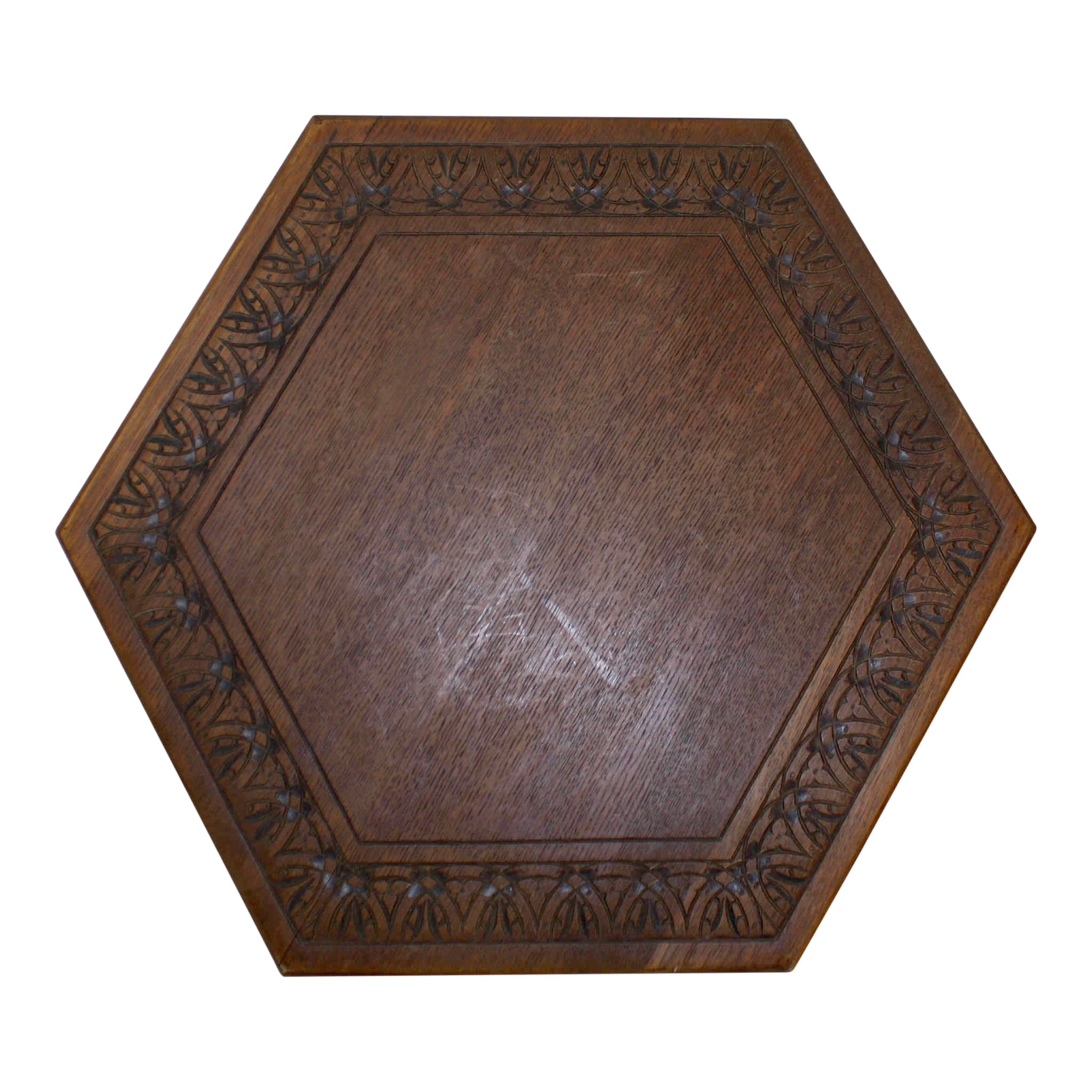 Oak Hexagon Table