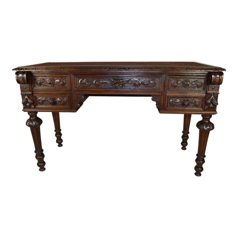 Hunt Desk with Leather Inset Top