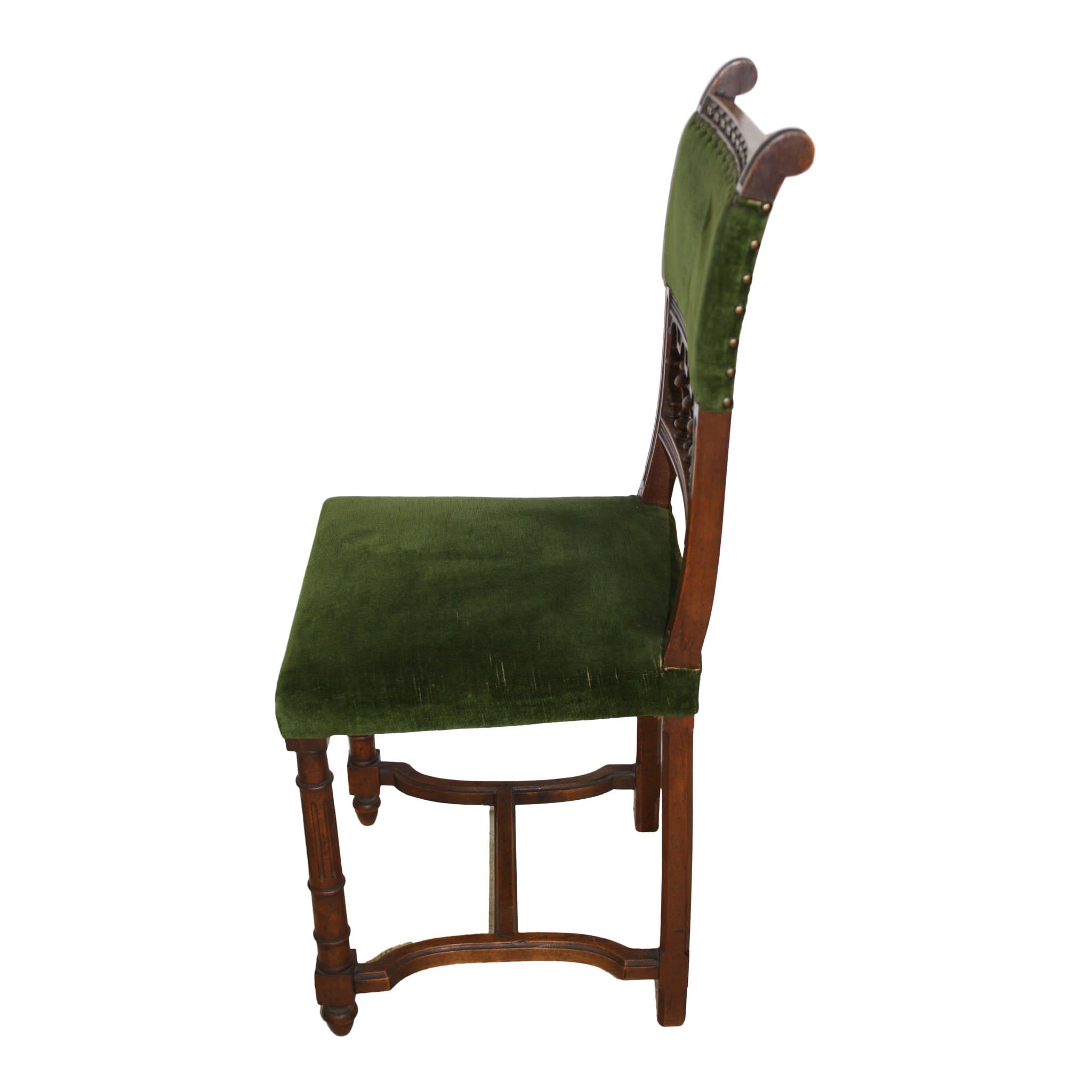 French Walnut Chairs - Set of Six