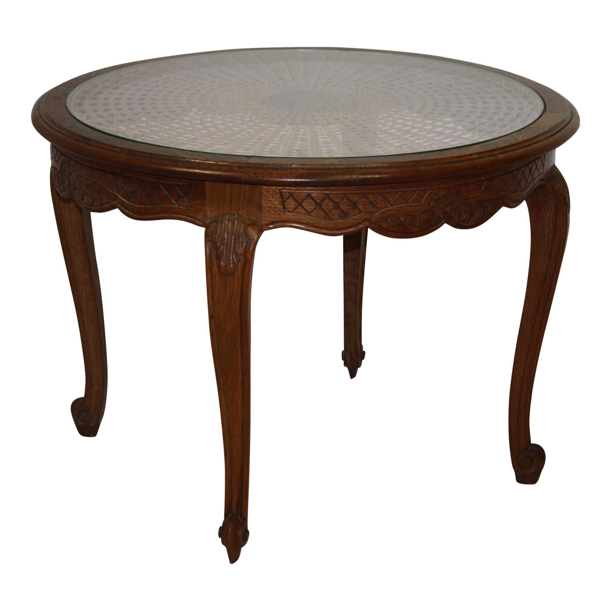 Round Cane Table