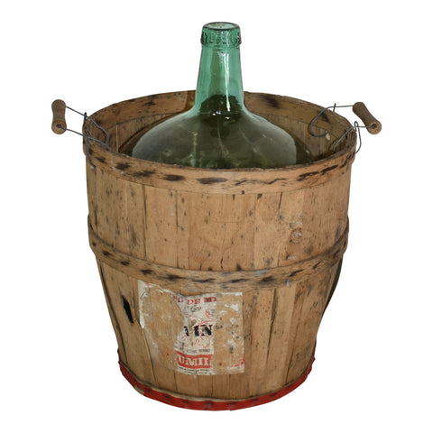 Spanish Wine Bottle in Basket