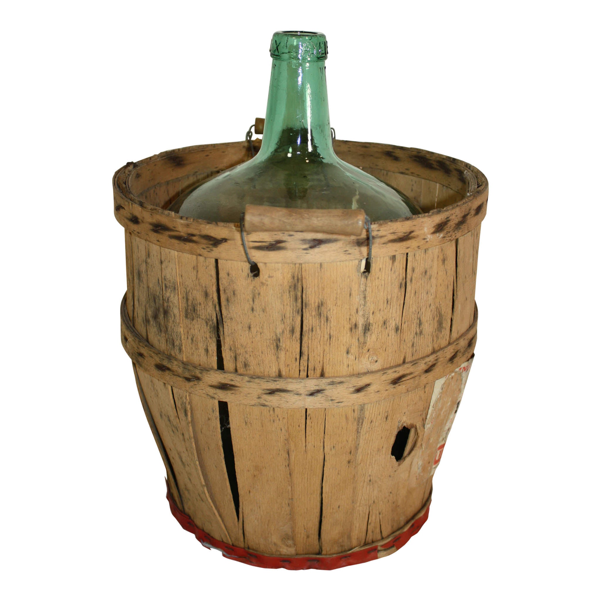 Spanish Wine Bottle in Basket