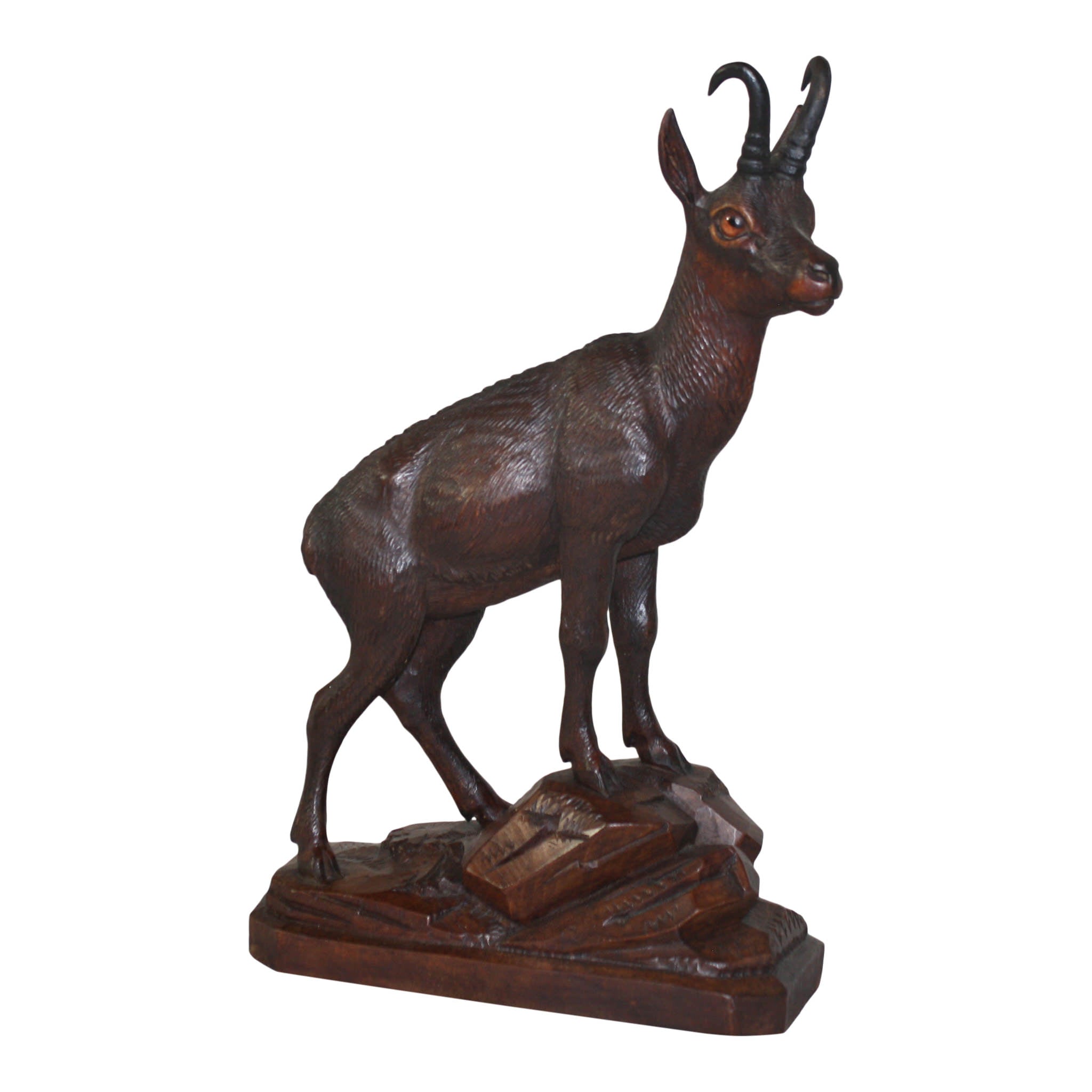 Hand-Carved Black Forest Chamois Goat