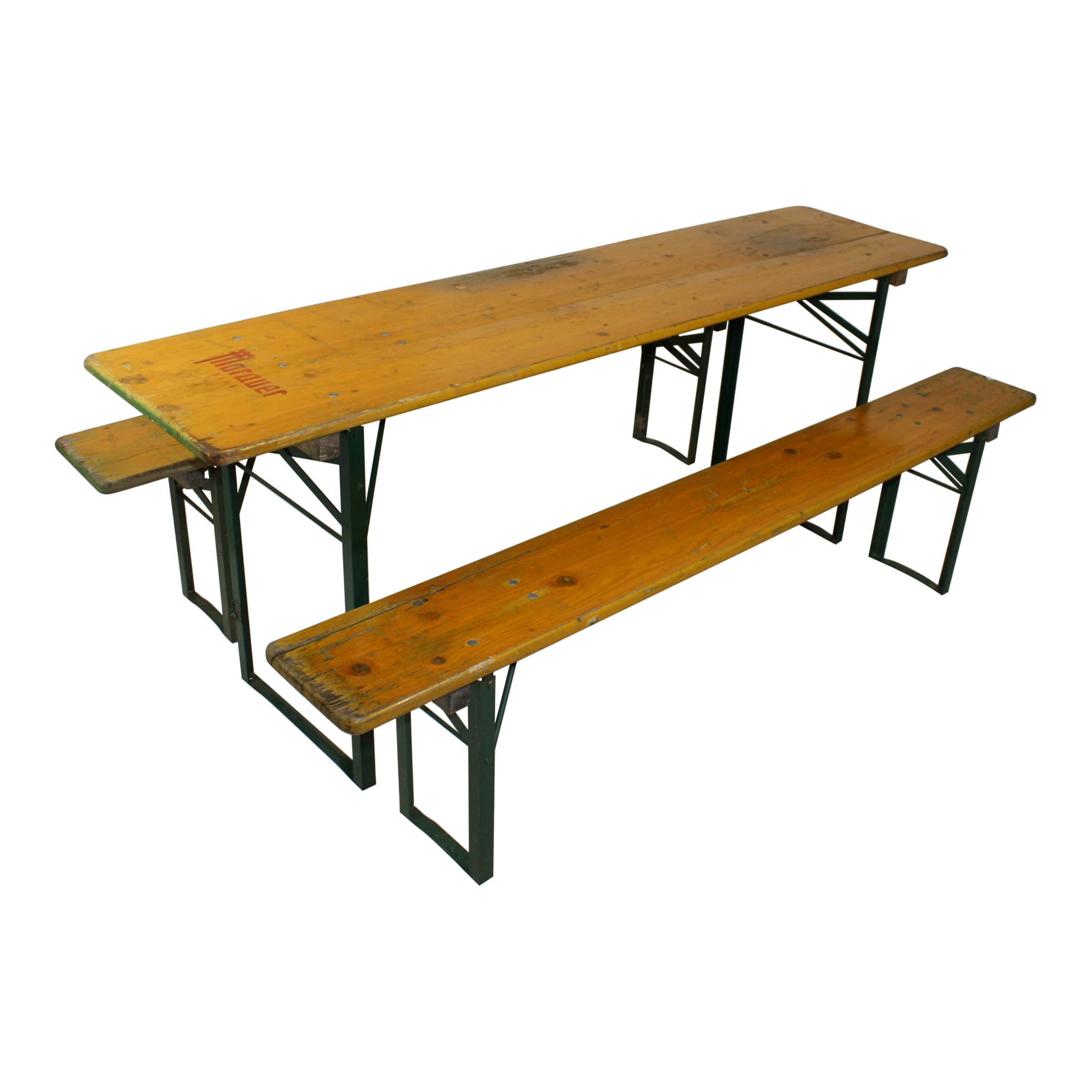 Beer Garden Table with Two Benches