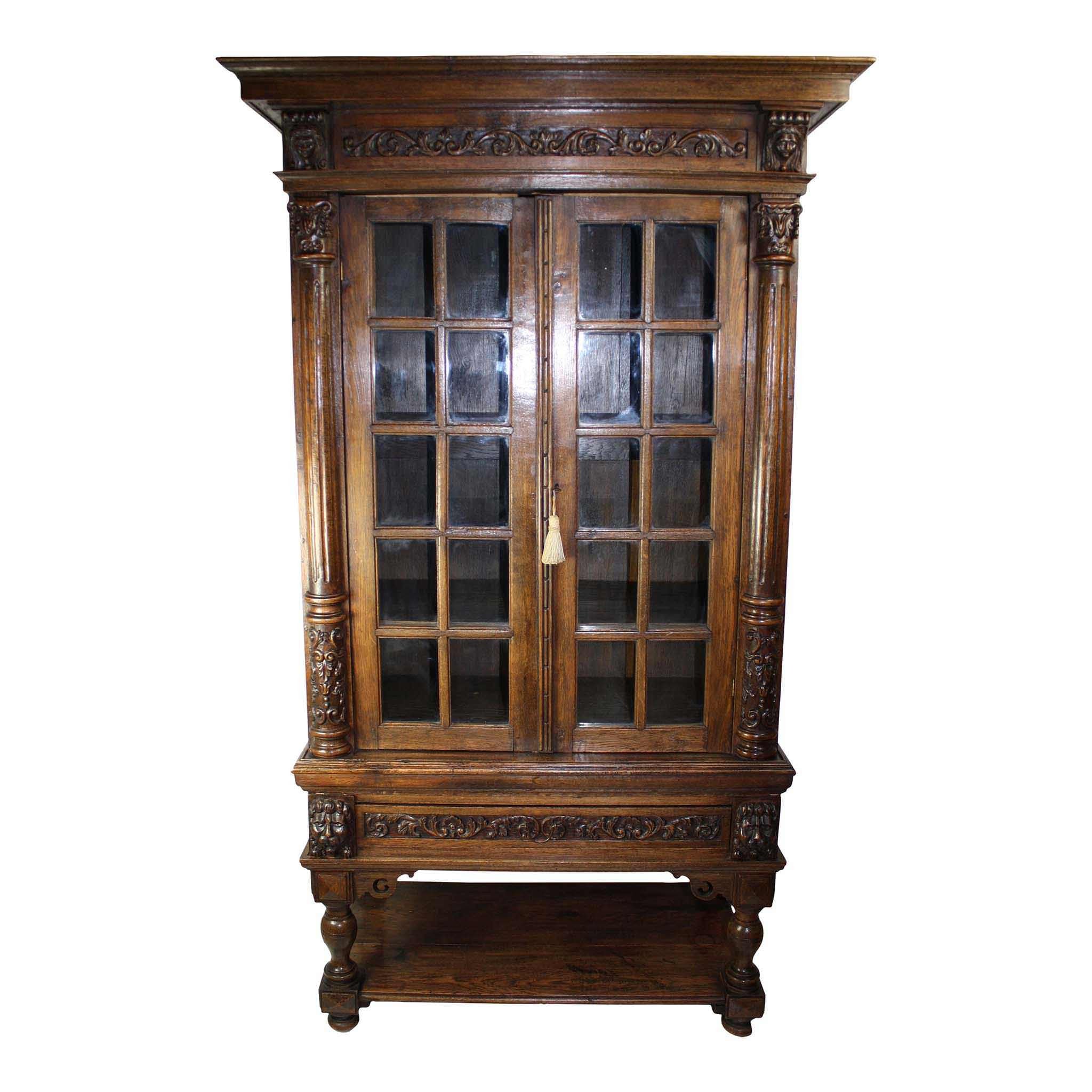 Dutch Cabinet with Glass Doors