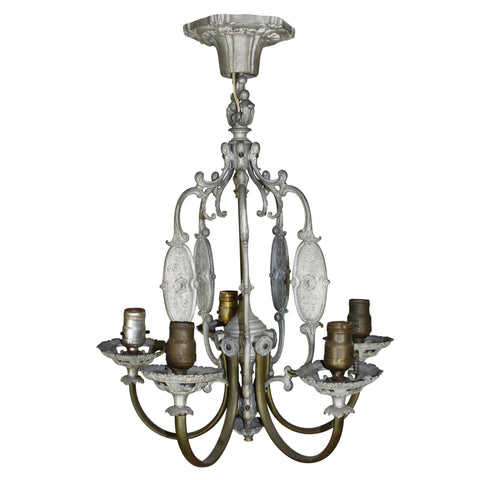 Pewter and Bronze Finish Chandelier