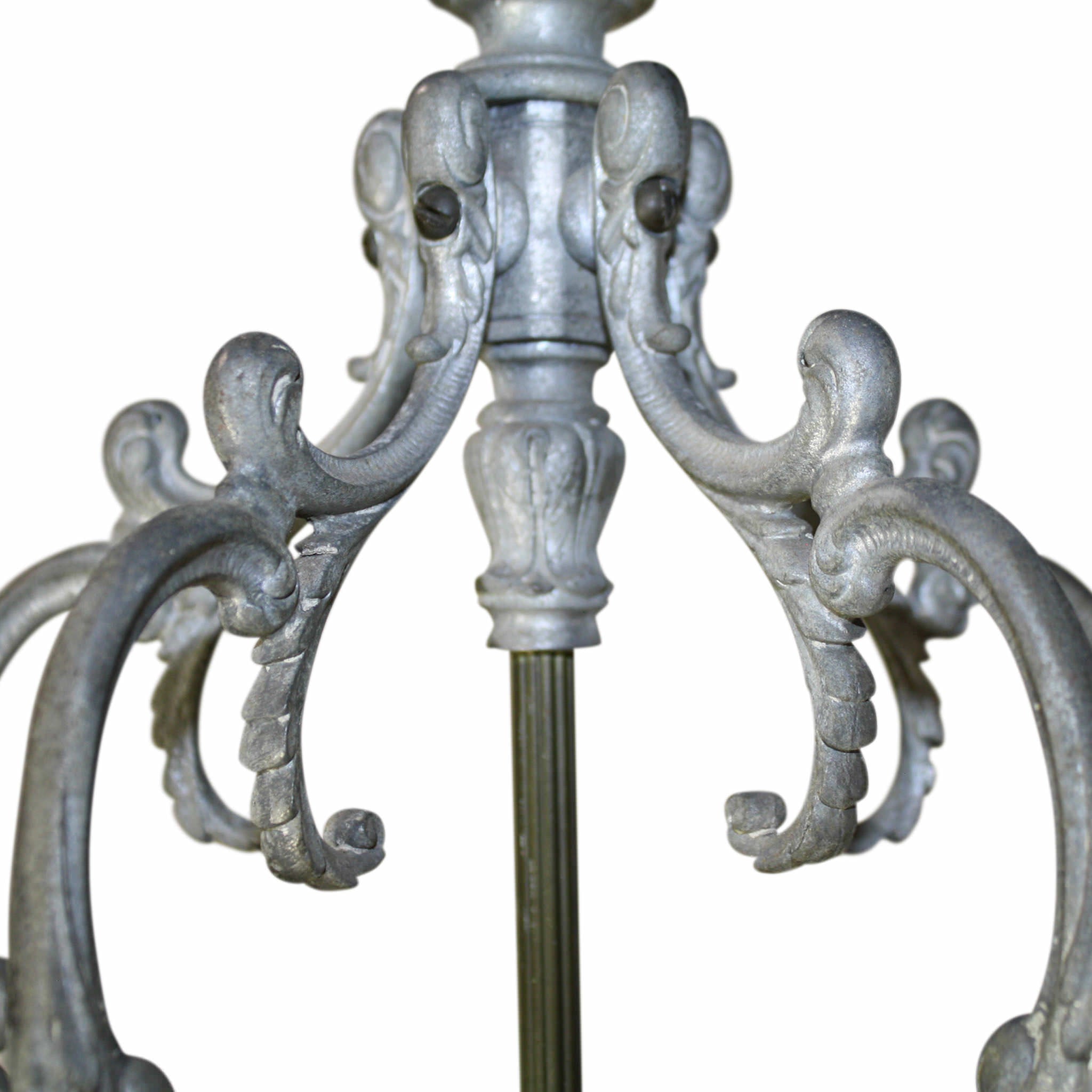 Pewter and Bronze Finish Chandelier