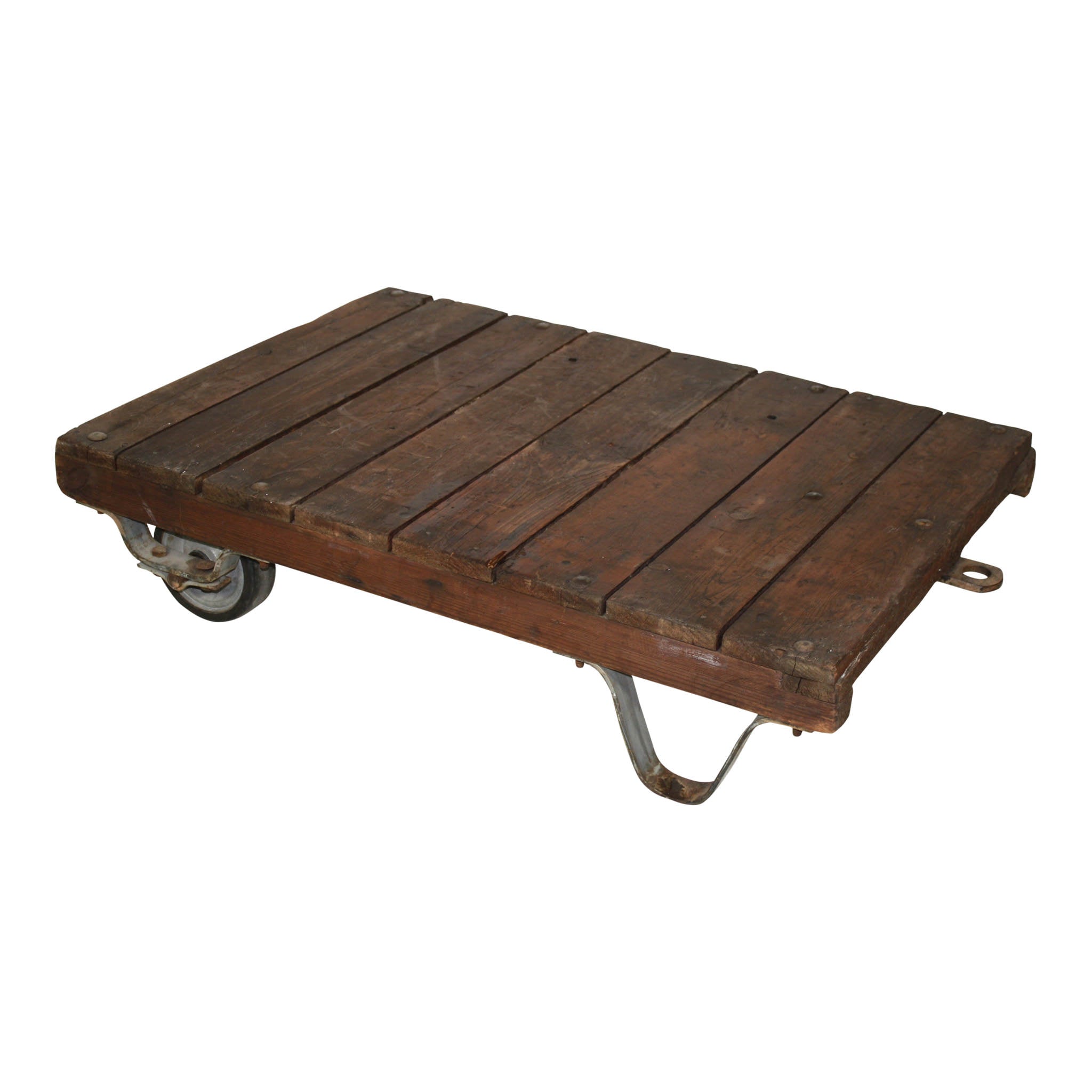Industrial Flatbed Trolley with Two Wheels