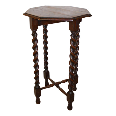 Side Table with Barley Twist Legs