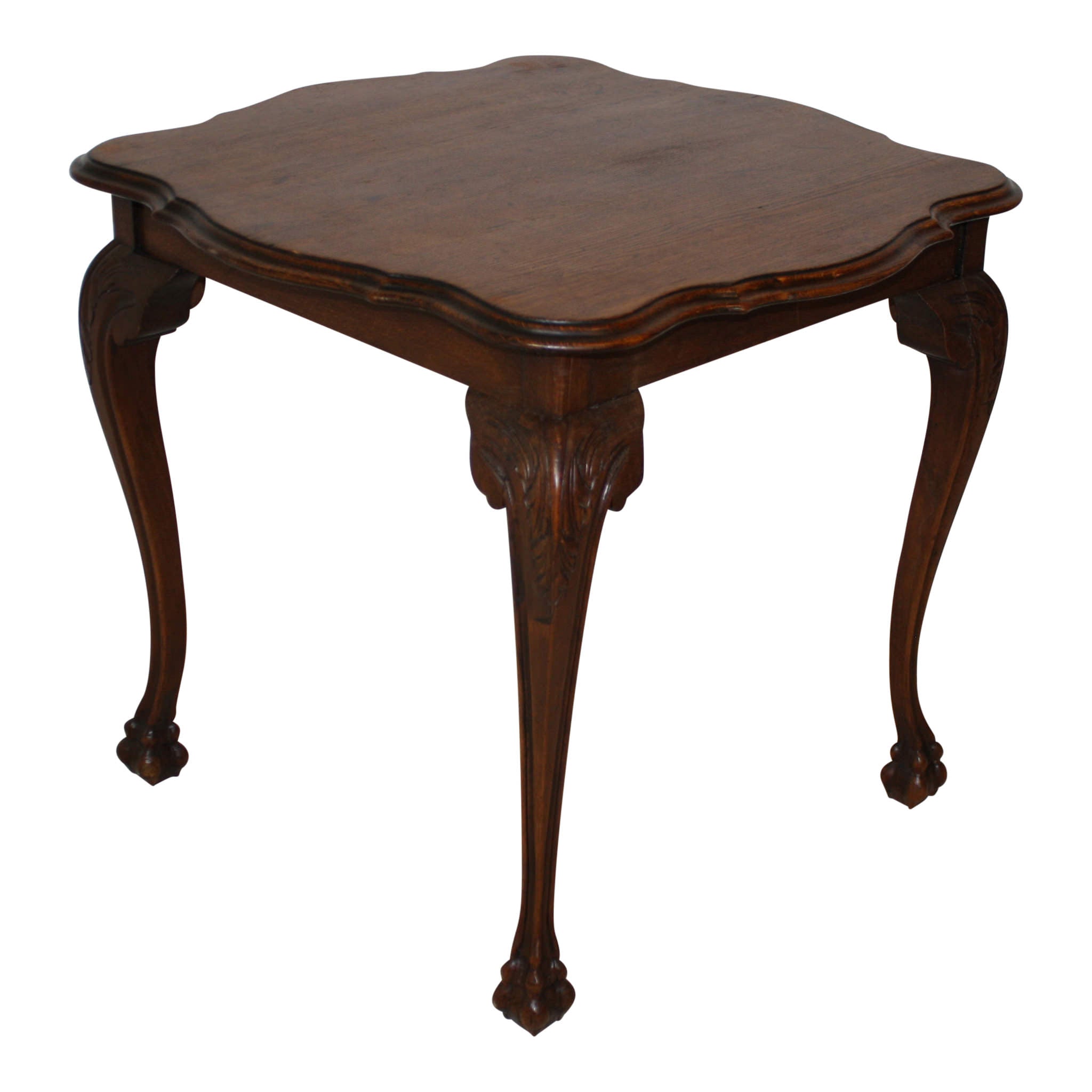 Louis XV Square Oak Side Table