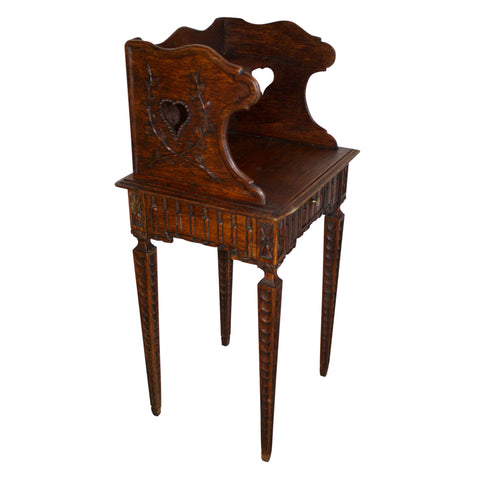 Oak Nightstand with Shelf