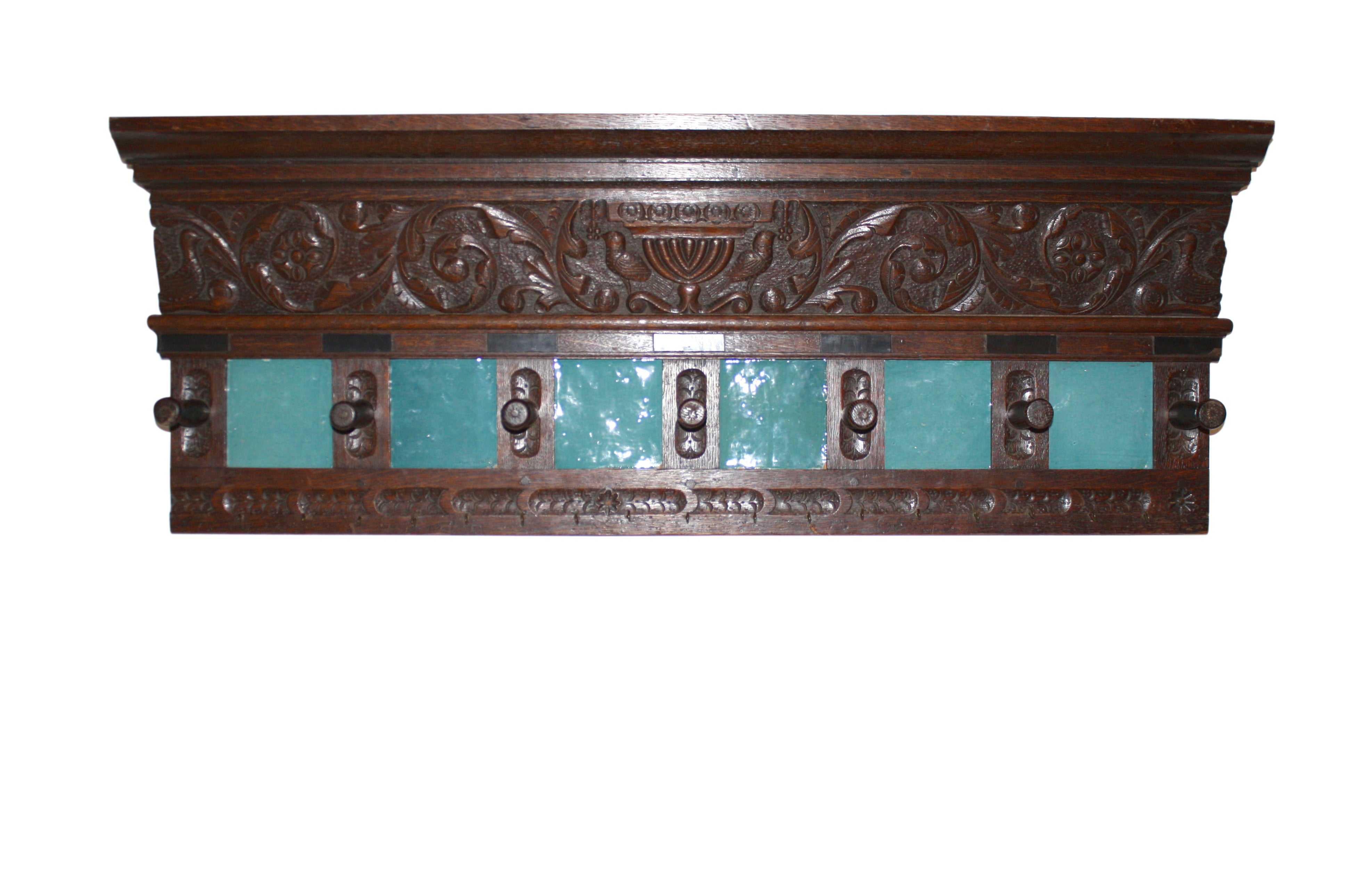 Wall Mounted Coat Rack with Handmade Spanish Tiles - Ski Country ...