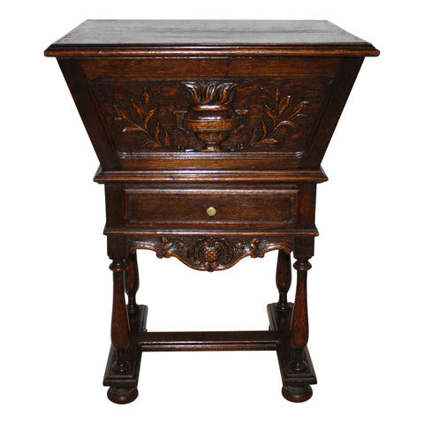 Oak End Table with Storage