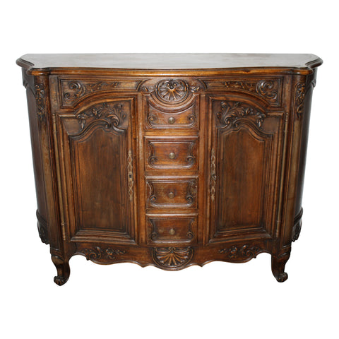 French Louis XV Walnut Sideboard