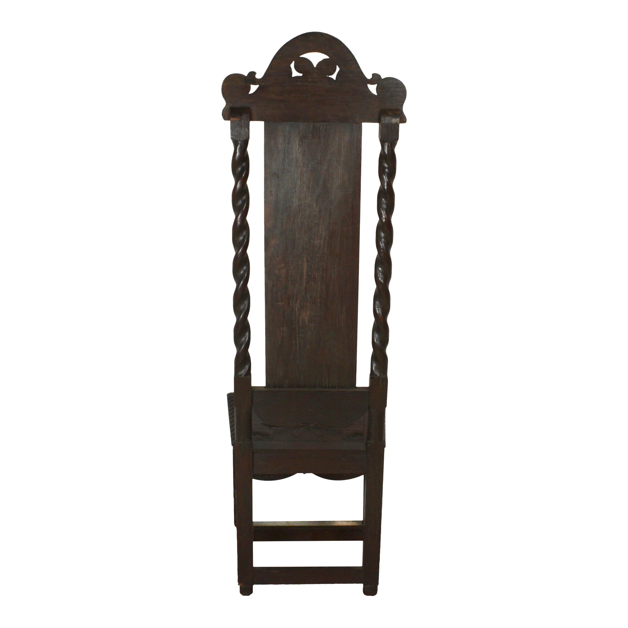 English High Back Carved Chair