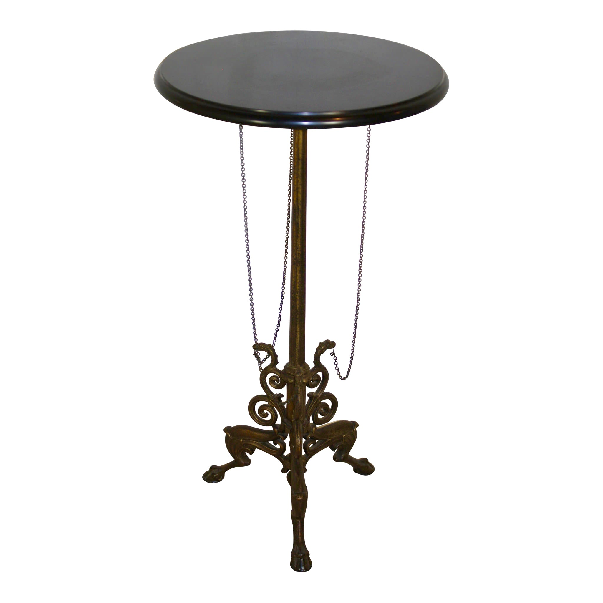 Napoleon III Cast Iron Table with Marble Top