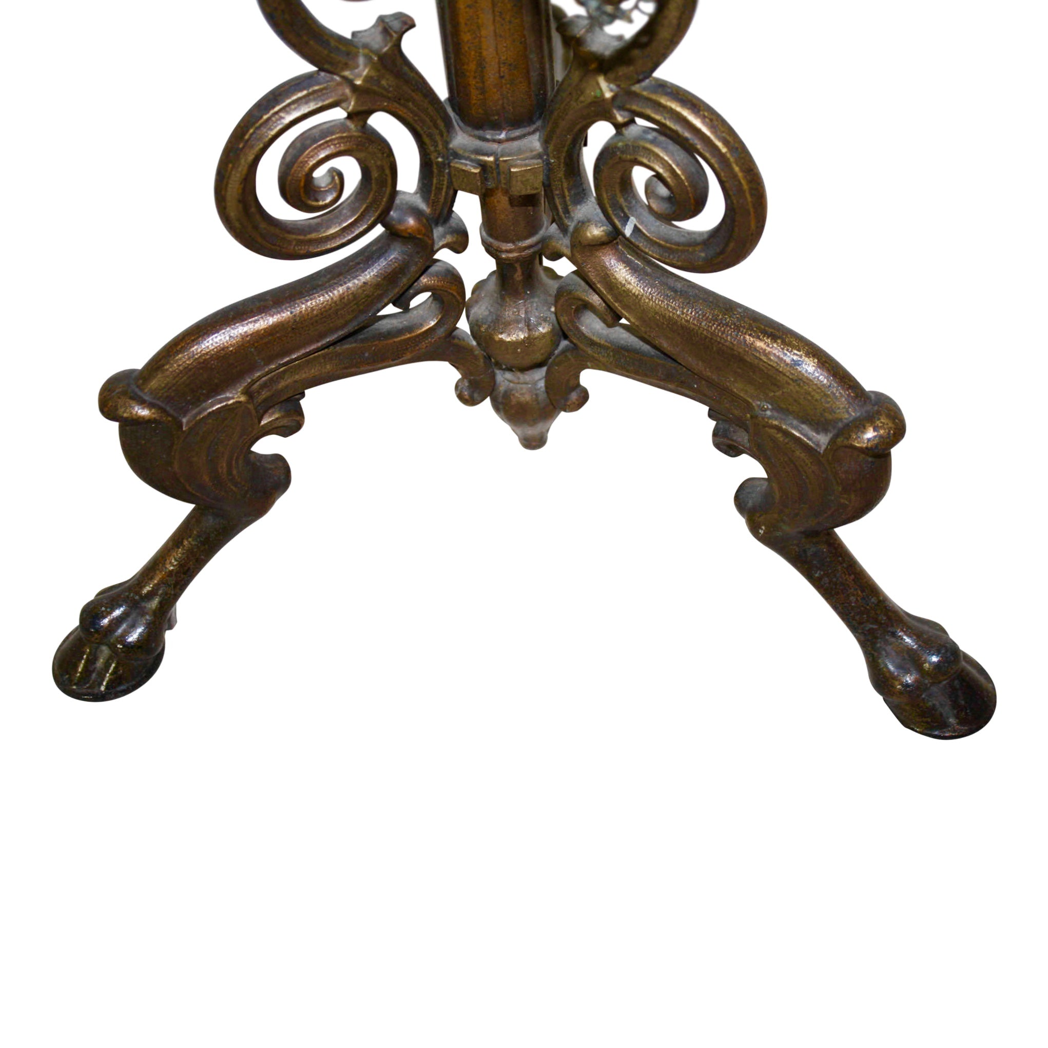 Napoleon III Cast Iron Table with Marble Top