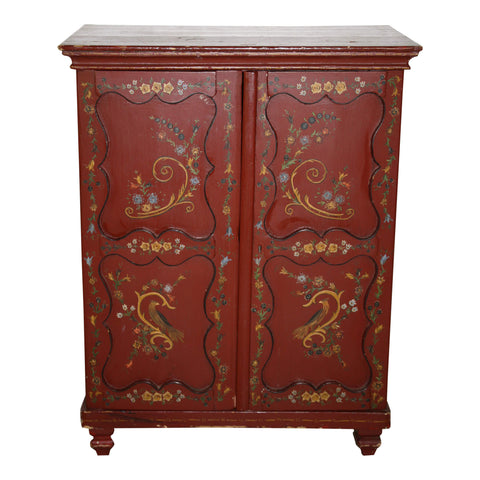 Dutch Red Painted Cabinet