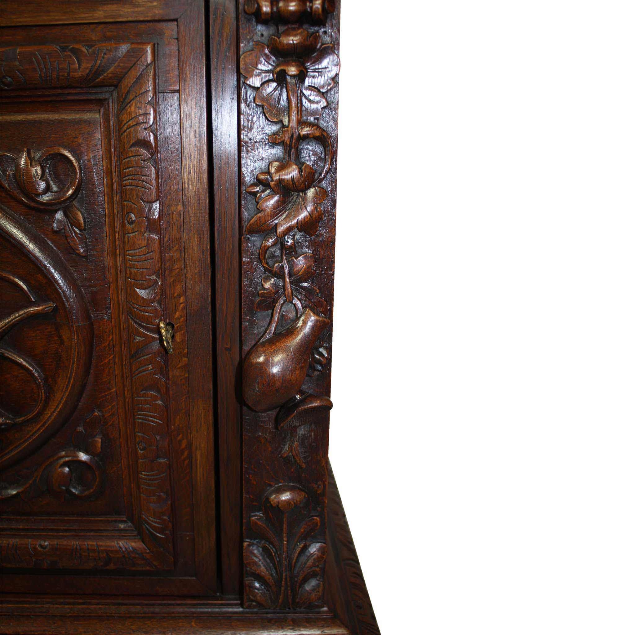 Carved Oak Cabinet