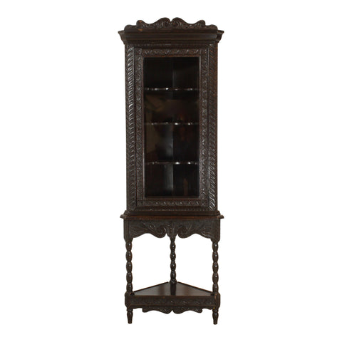 Corner Cabinet with Glass Door