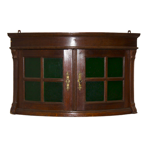 Hanging Corner Cabinet with Glass Doors