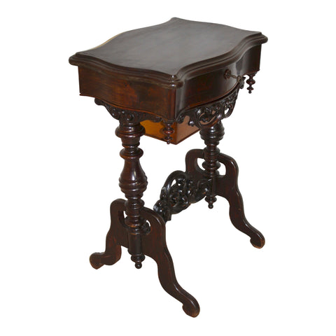 Mahogany and Maple Sewing Table