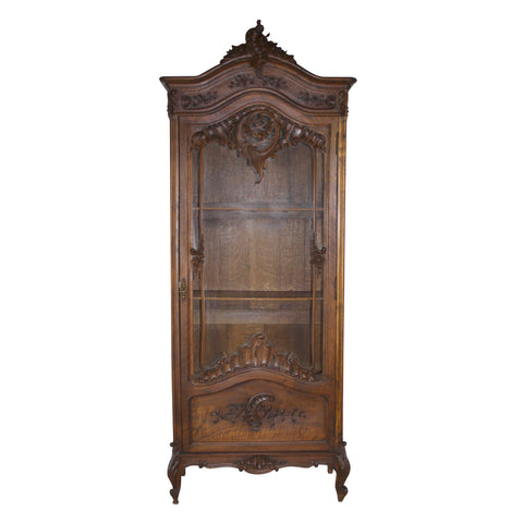 Louis XV Oak & Walnut Vitrine