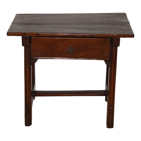 Rustic Side Table with Drawer