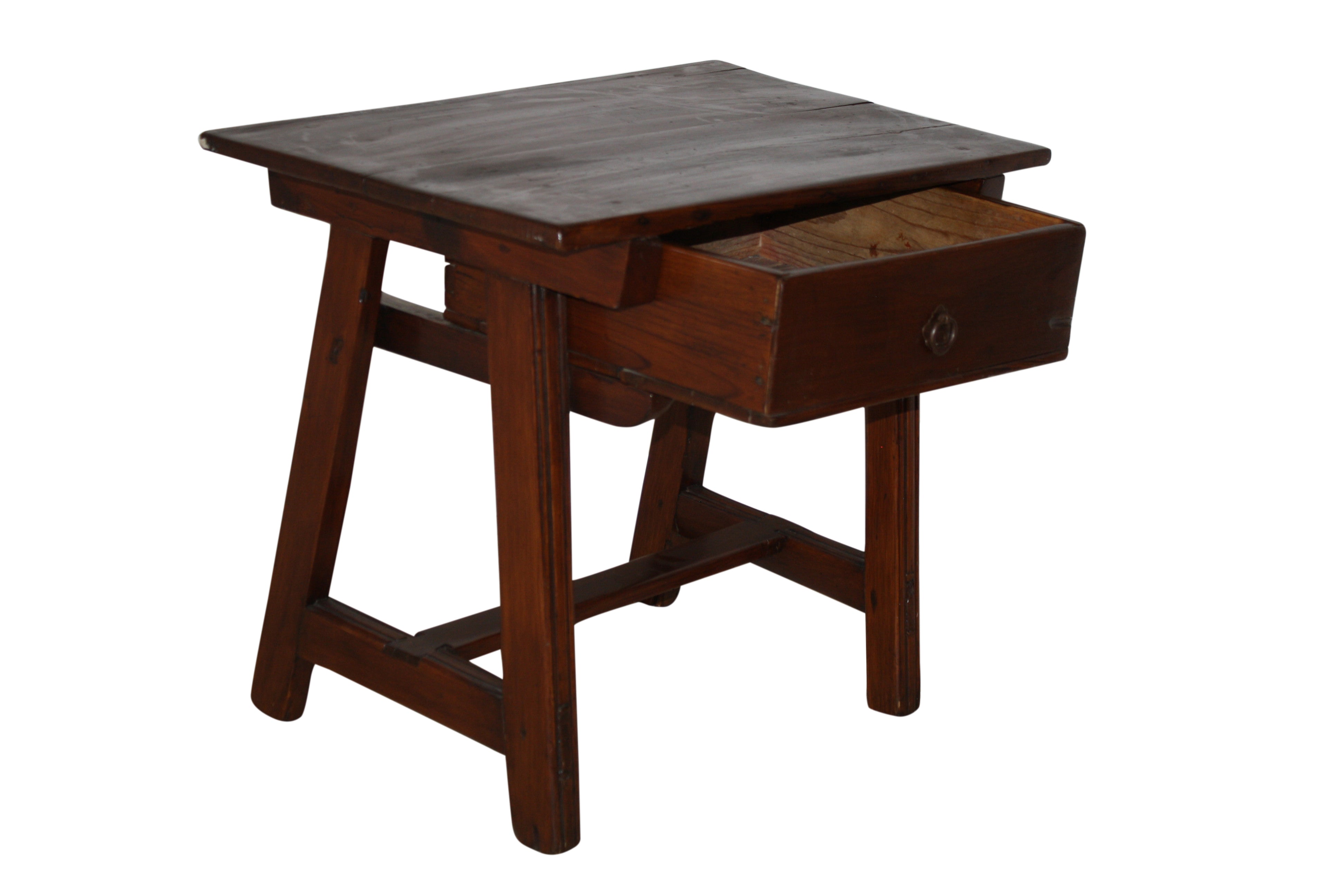 Rustic Side Table with Drawer