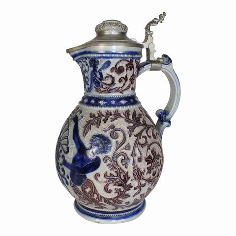 Salt Glazed Ceramic Pitcher